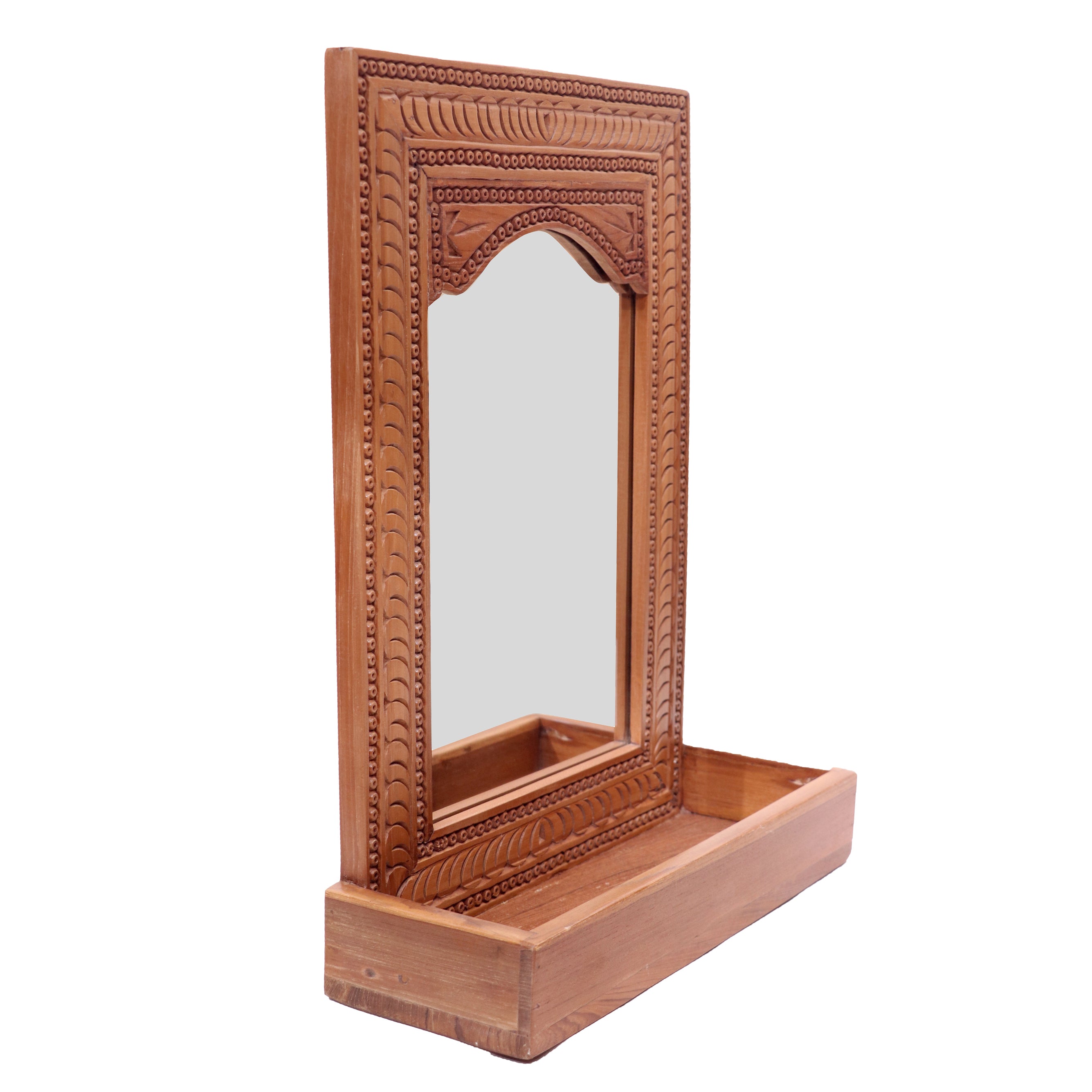 Traditional folk Concept with shelf Mirror Mirror