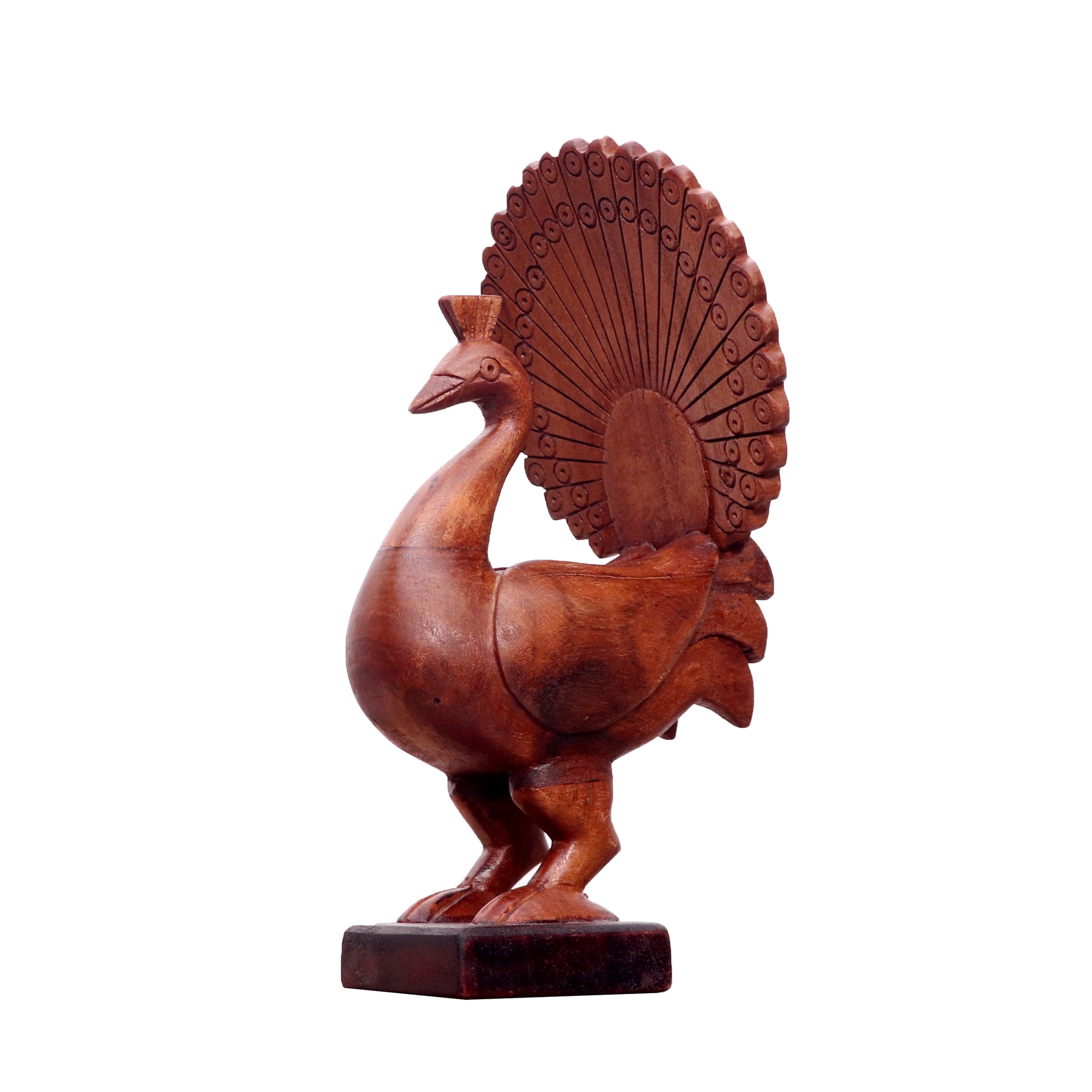 Rajshahi solid wood peacock Animal Figurine