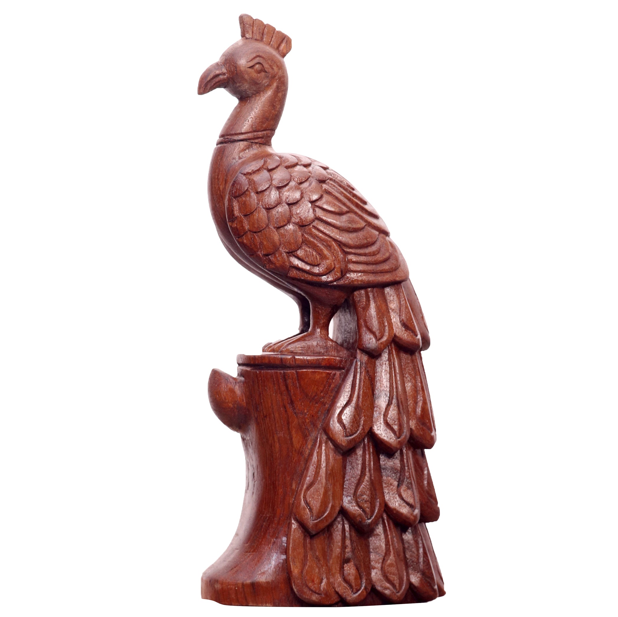 Guardian on Root Peacock Figure Animal Figurine