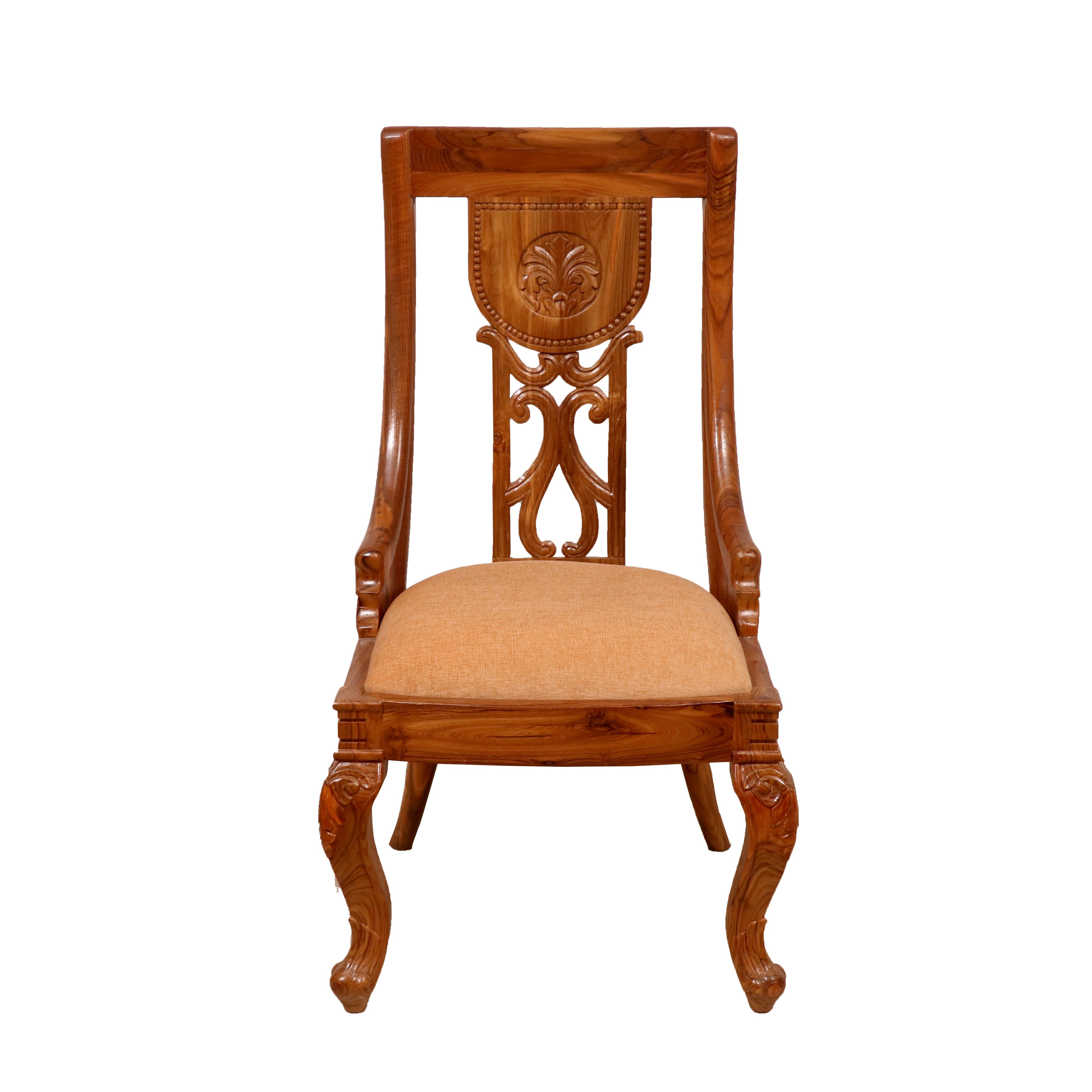 (Set of 2) Regal Carved Wooden Chair Dining Chair