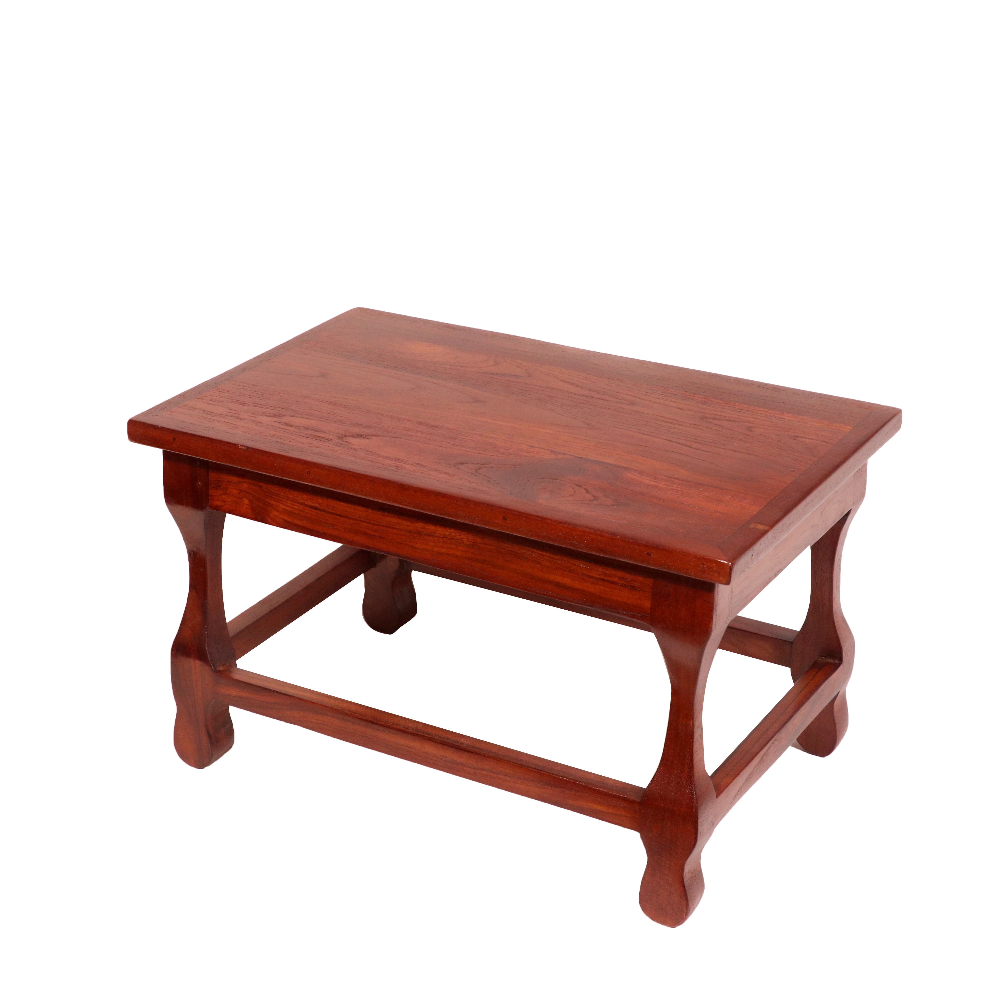 Mohagany touch Solid Wood Carved Table Stool
