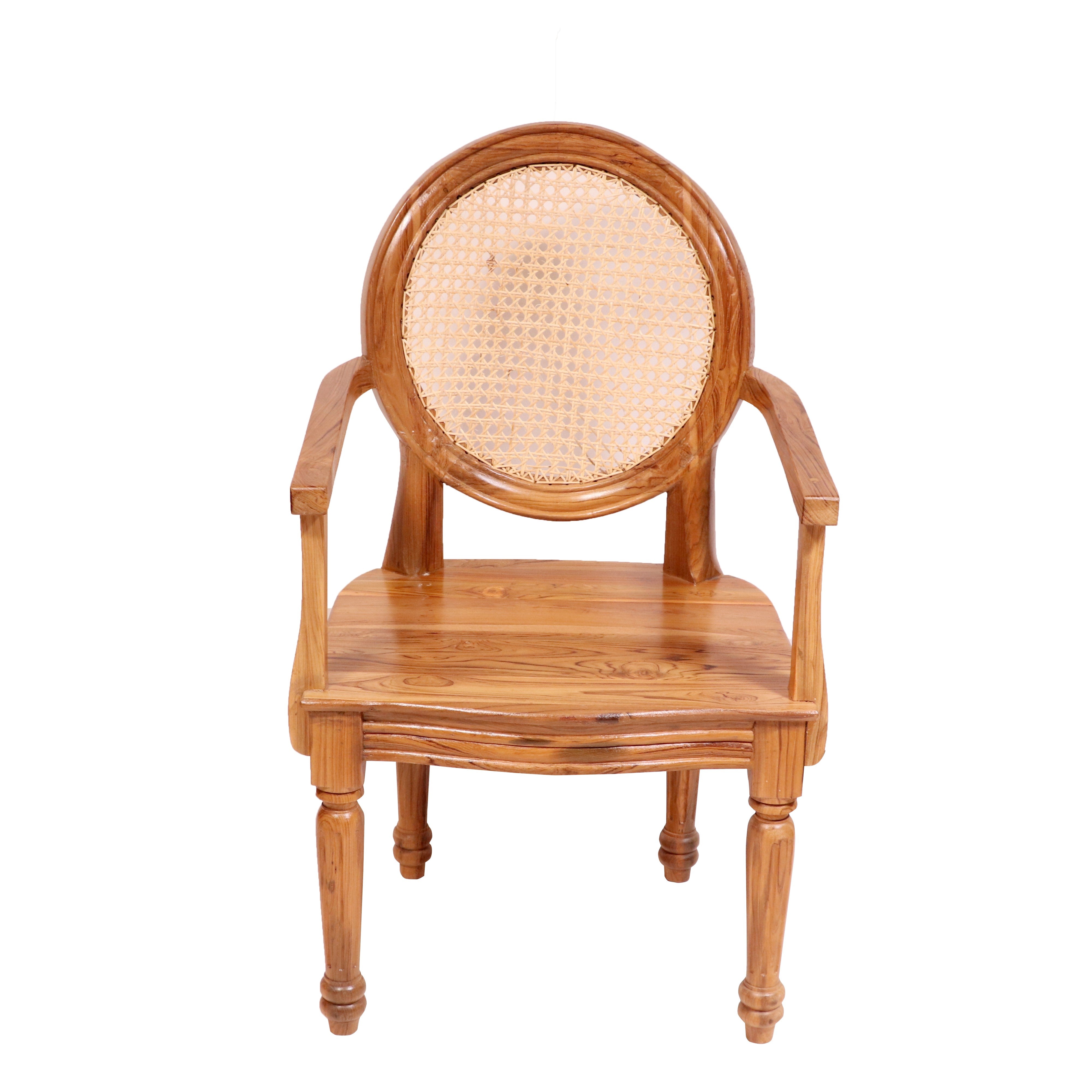 Cane Back sturdy wood arm Chair Arm Chair