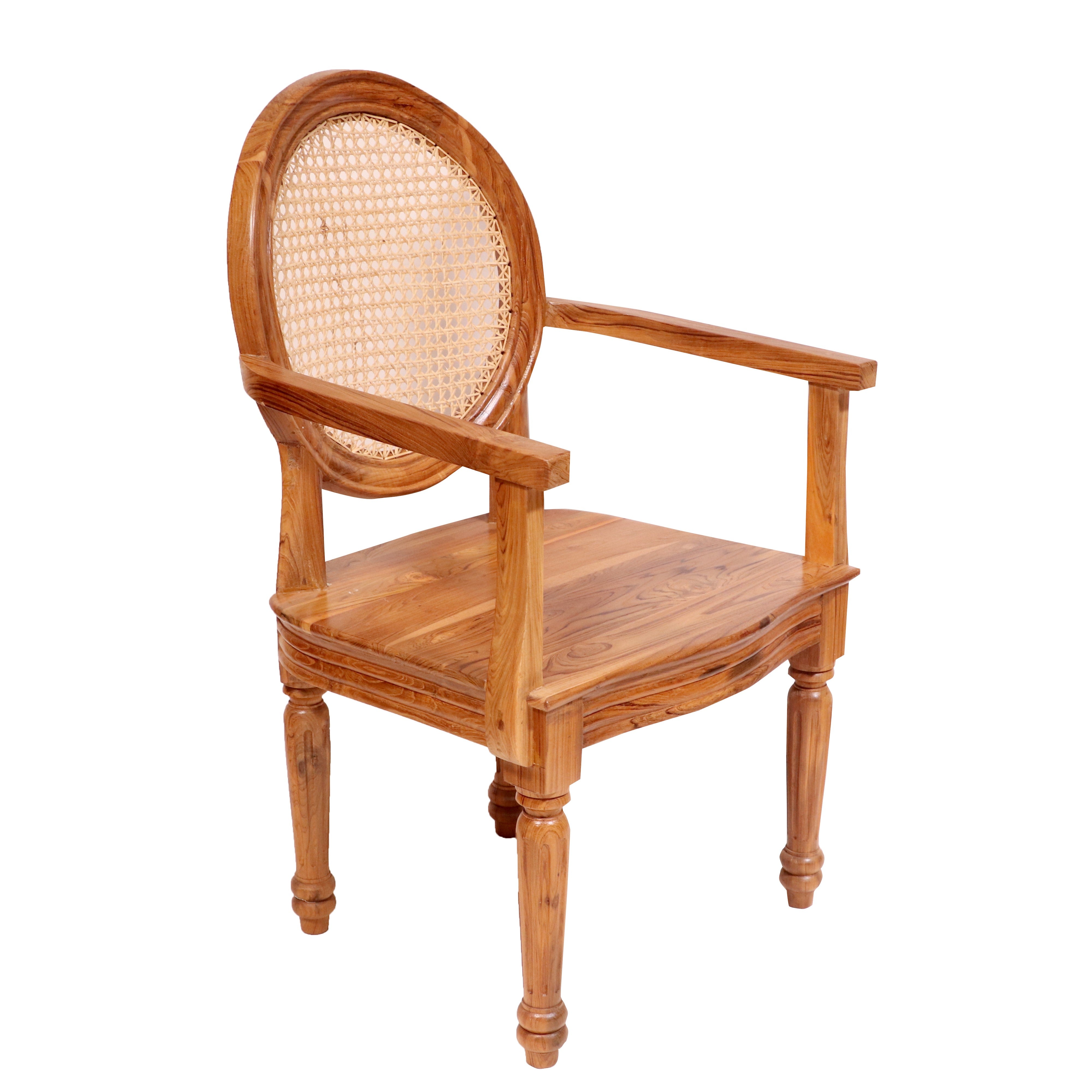 Cane Back sturdy wood arm Chair Arm Chair