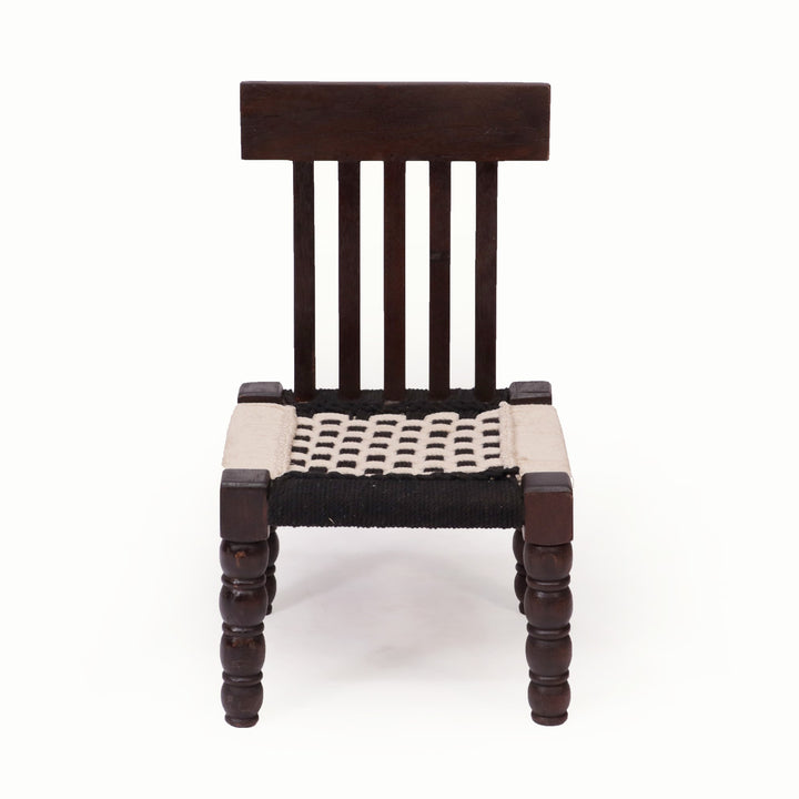 Woven Seat Low Chair Stool