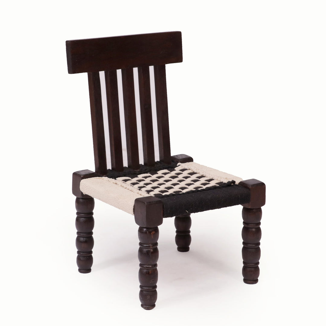 Woven Seat Low Chair Stool