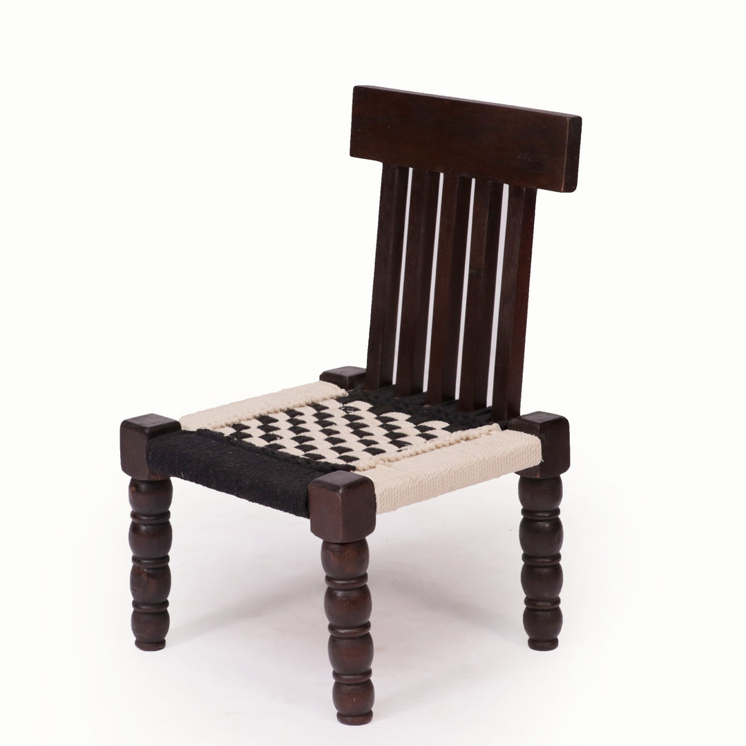 Woven Seat Low Chair Stool