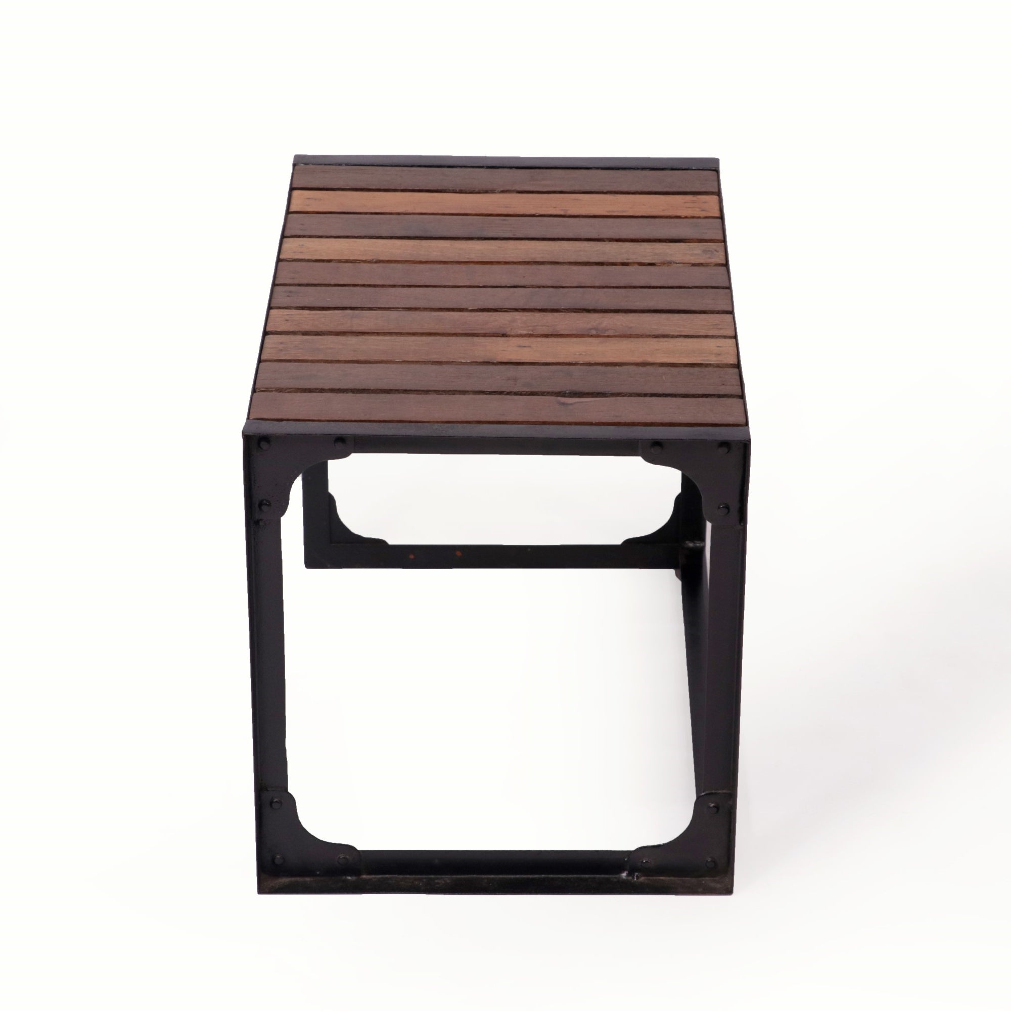 Wooden Metallic Frame Table Stand Stool