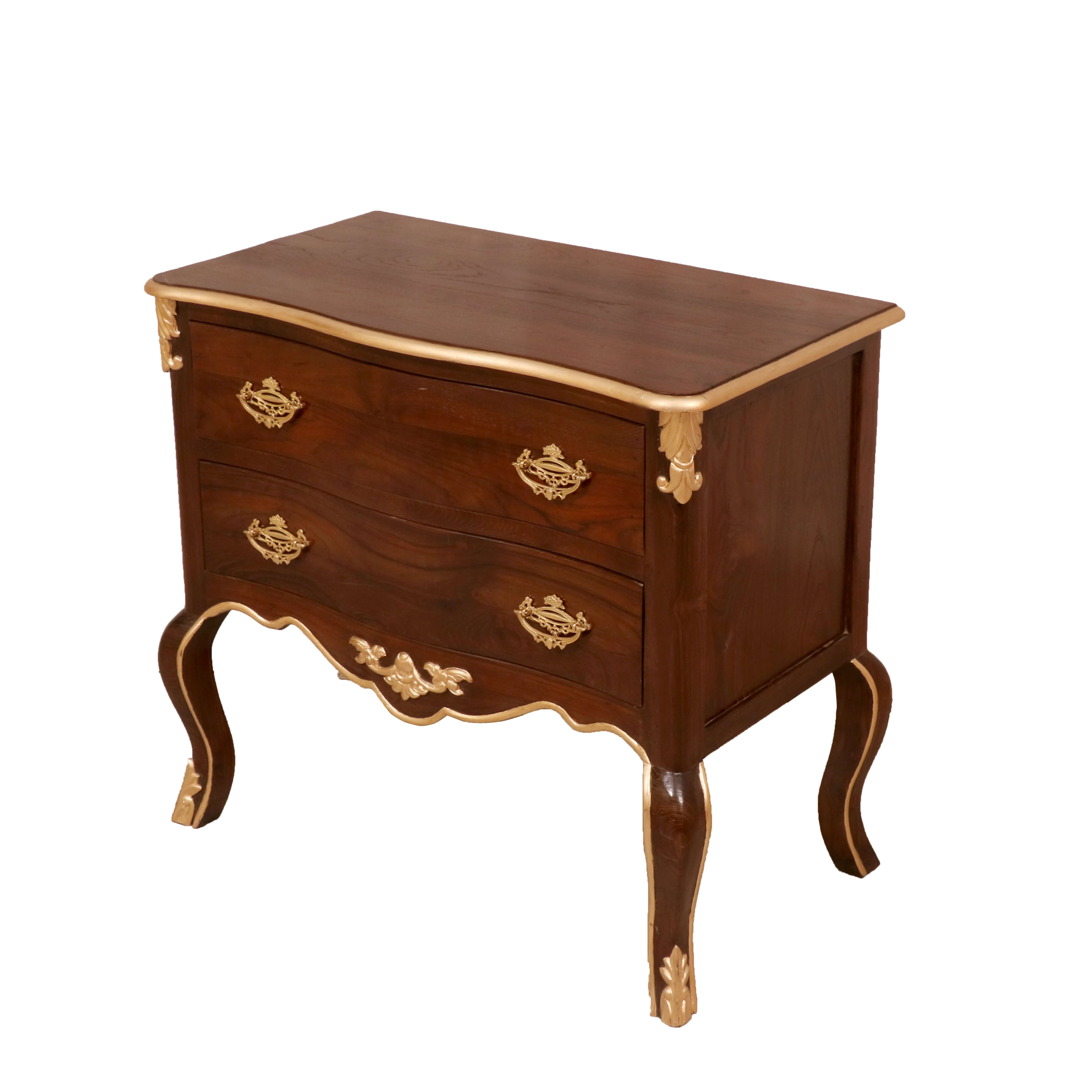 Golden Brown Two-tiered Chest of Drawers Drawer's Chest