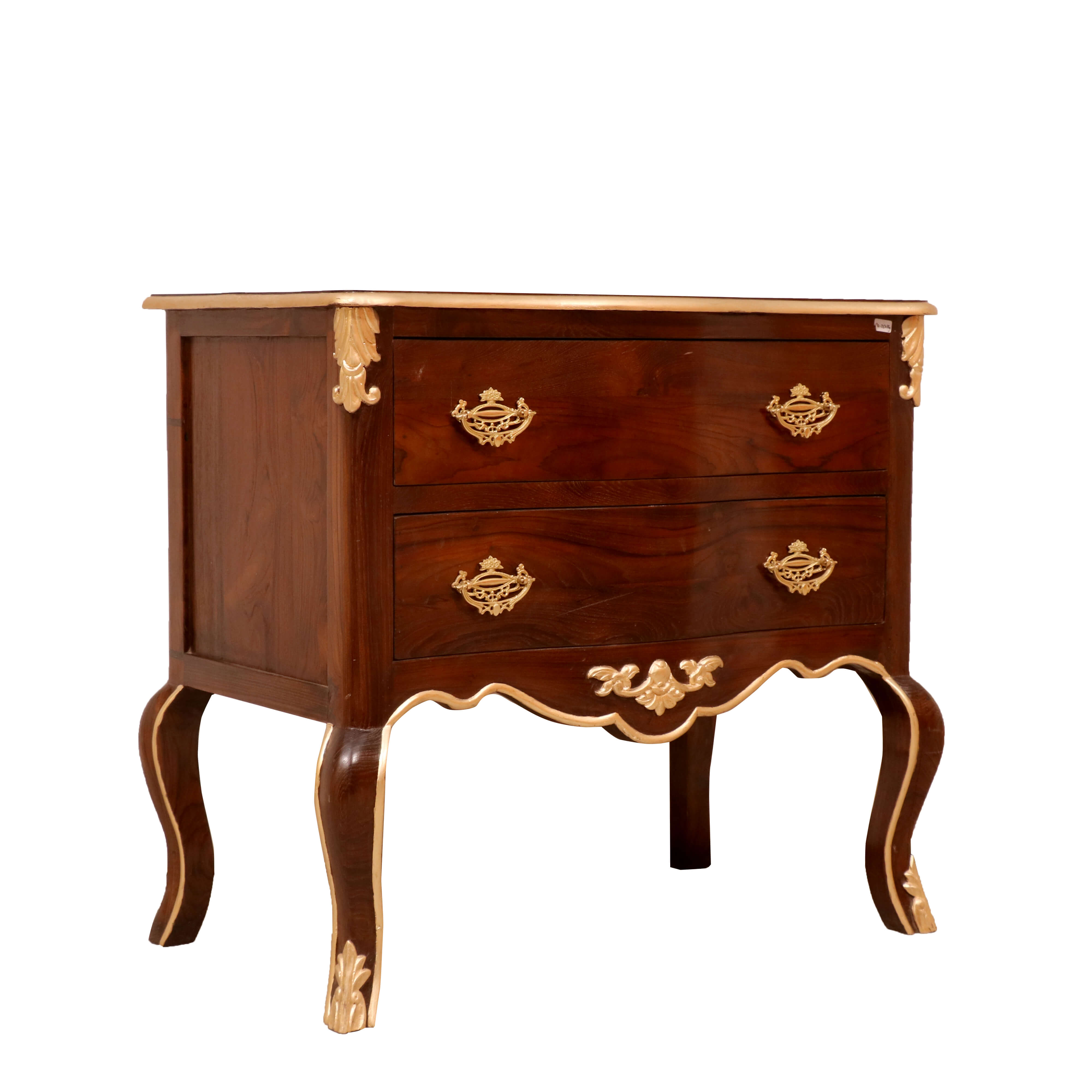 Golden Brown Two-tiered Chest of Drawers Drawer's Chest