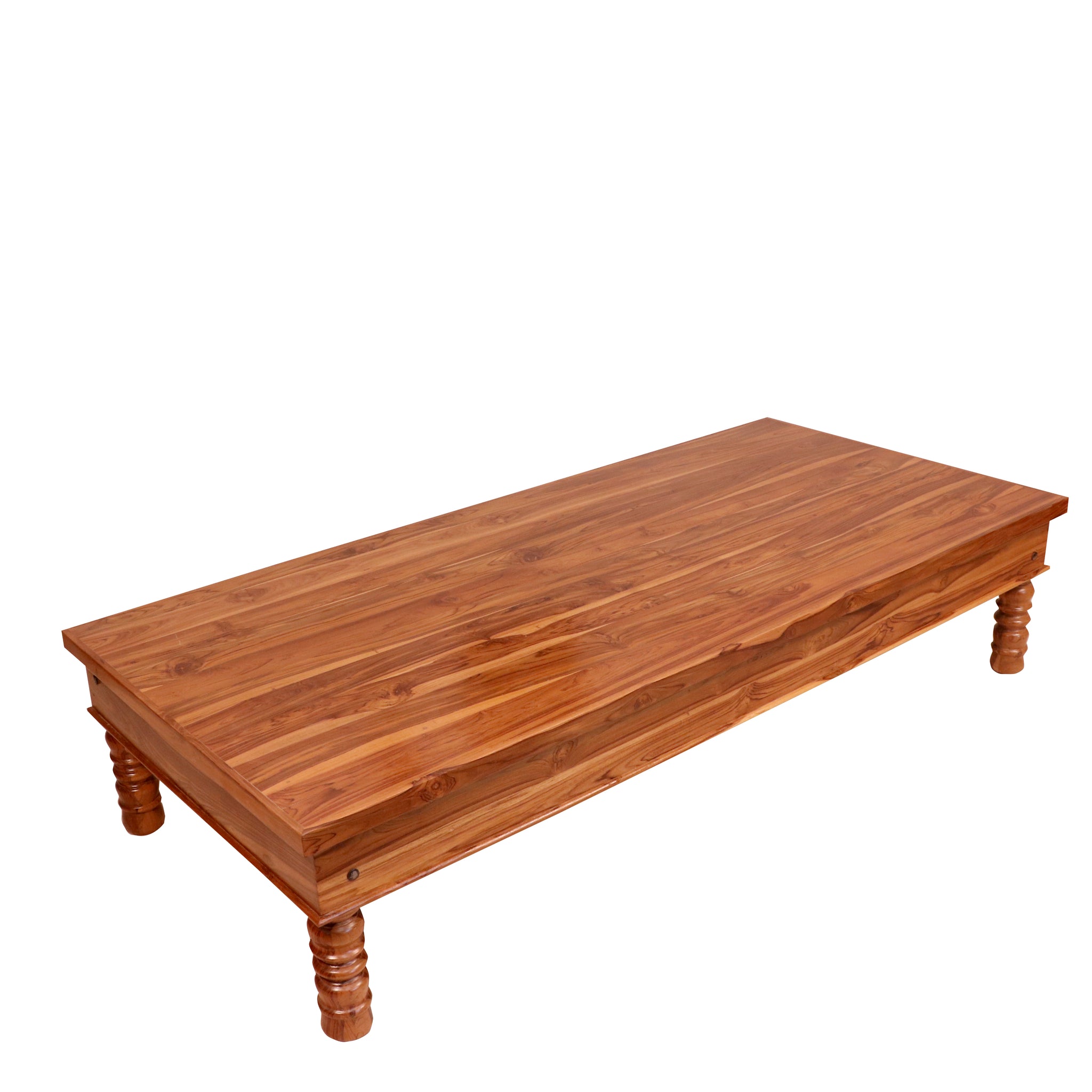 Indian Traditional Handmade Long Style Wooden Day Bed for Home