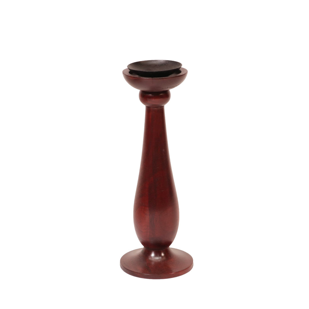 Wooden wide base candle holder Candle Holder