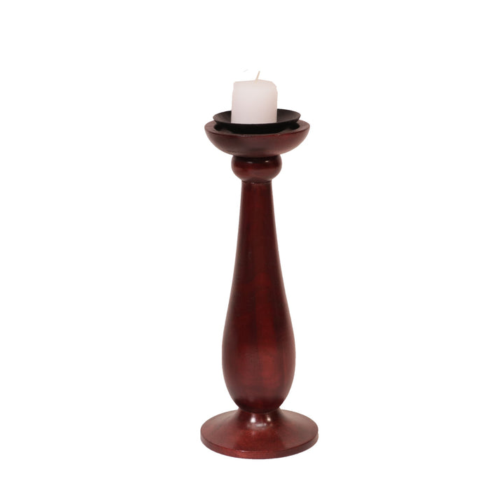 Wooden wide base candle holder Candle Holder