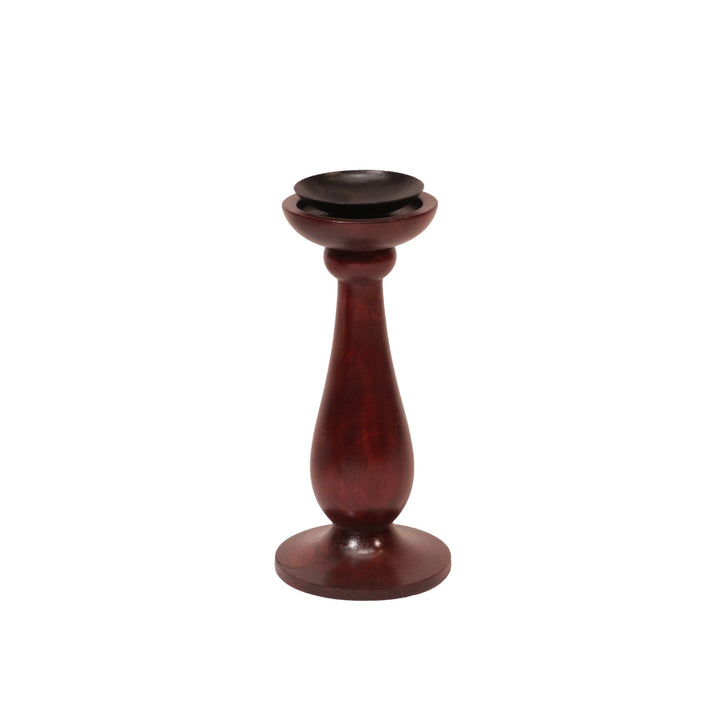 Wooden wide base candle holder Candle Holder