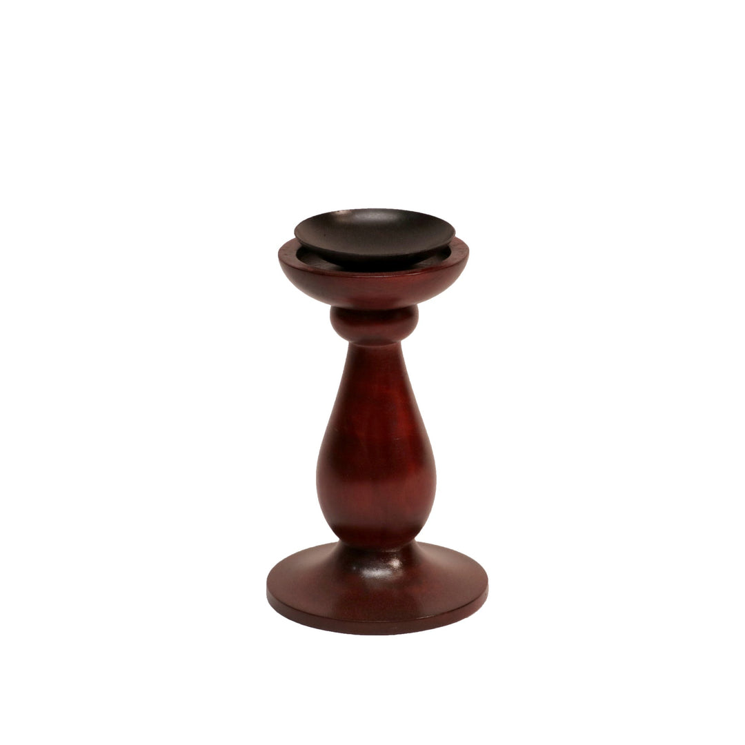 Wooden wide base candle holder Candle Holder