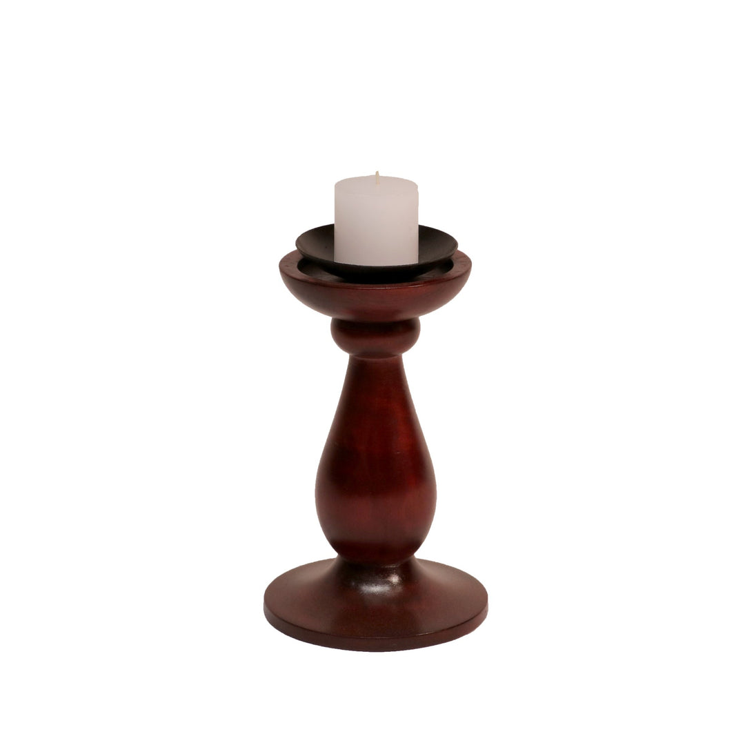 Wooden wide base candle holder Candle Holder