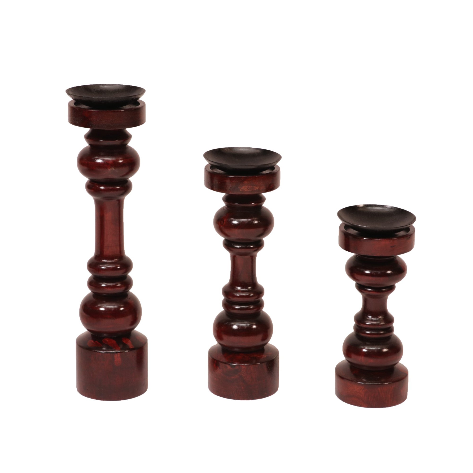 Wooden Double Rings Candle Holder Candle Holder