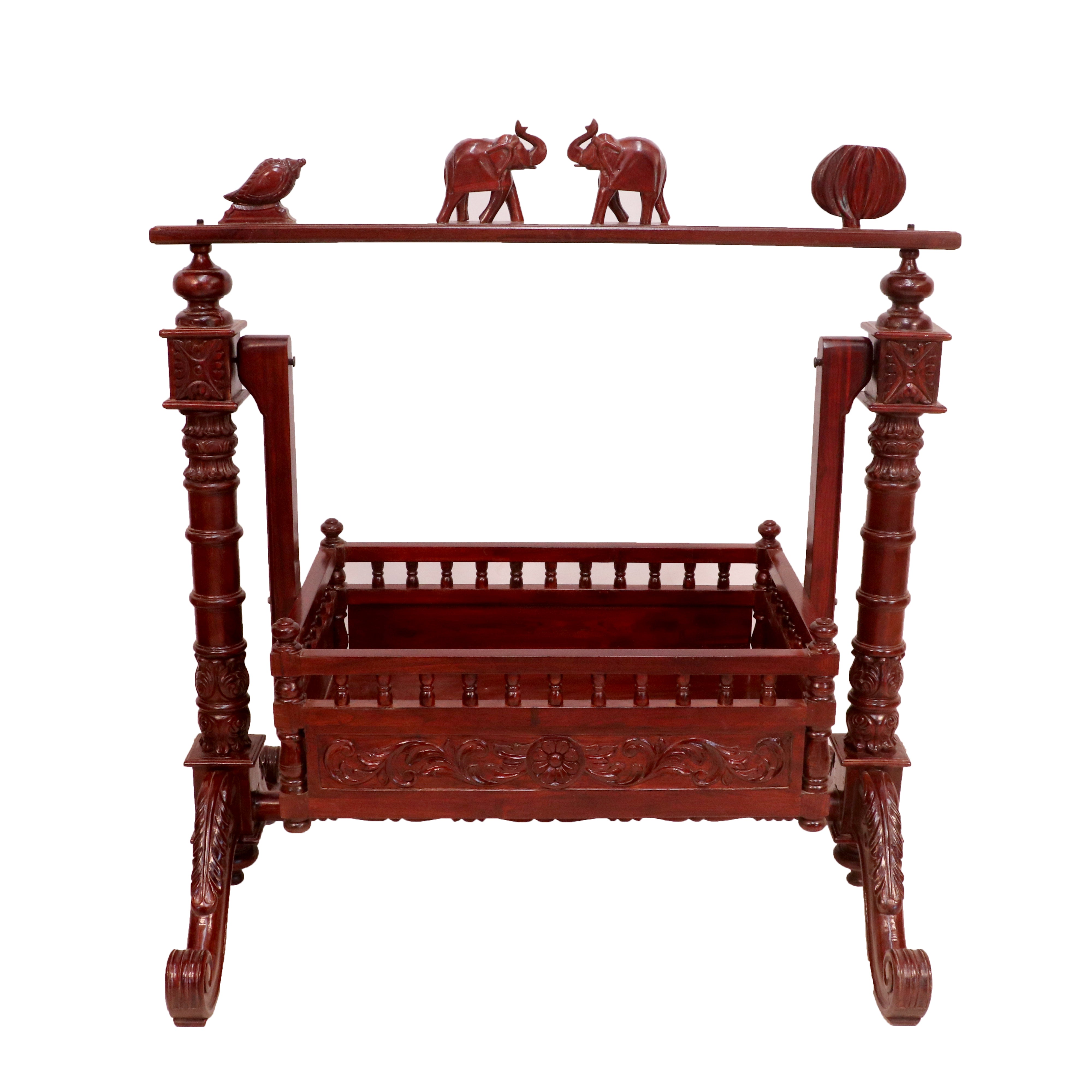 Traditional wooden hot sale cradle