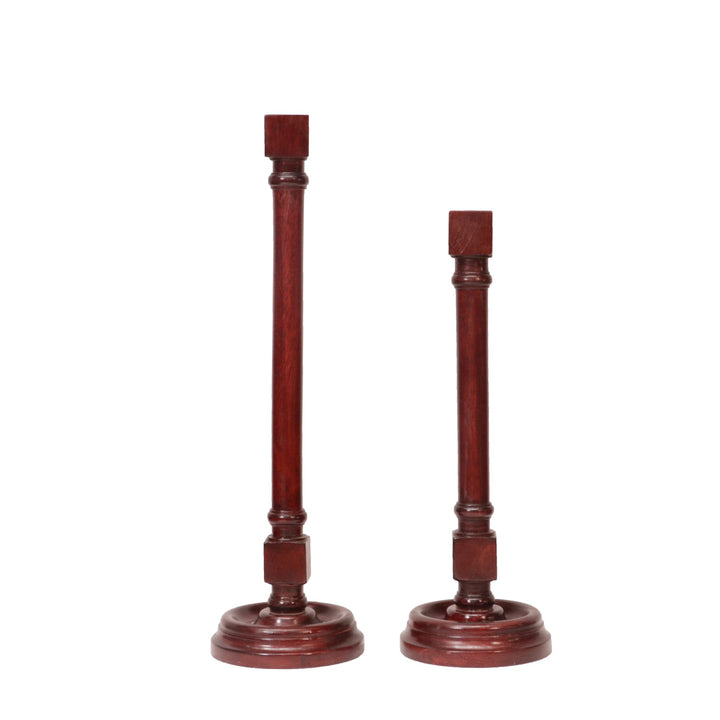 Slim Pillar Wooden Candle Holder Candle Holder