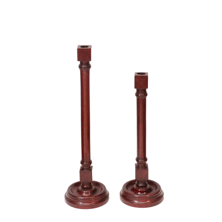 Slim Pillar Wooden Candle Holder Candle Holder