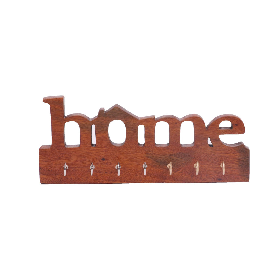 Solid wood Home shaped wall hanging Keychain Key Holder