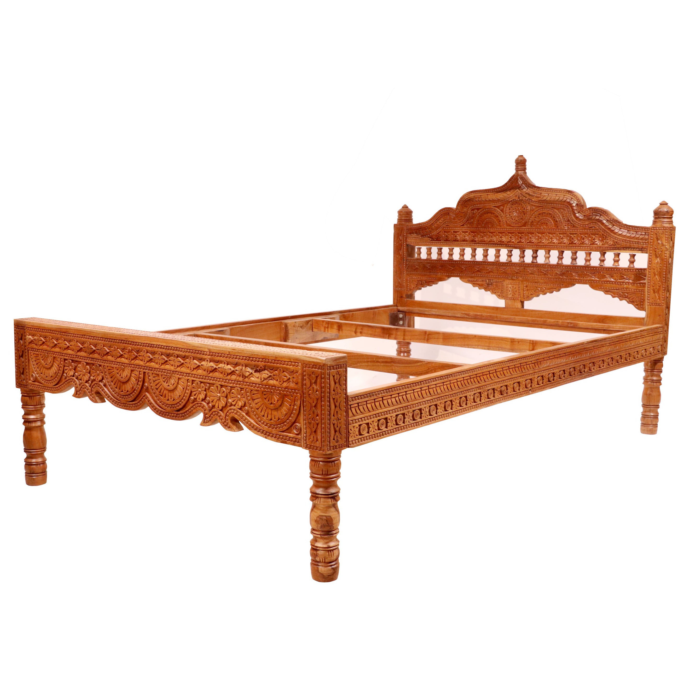Folk carved Traditional bed Bed
