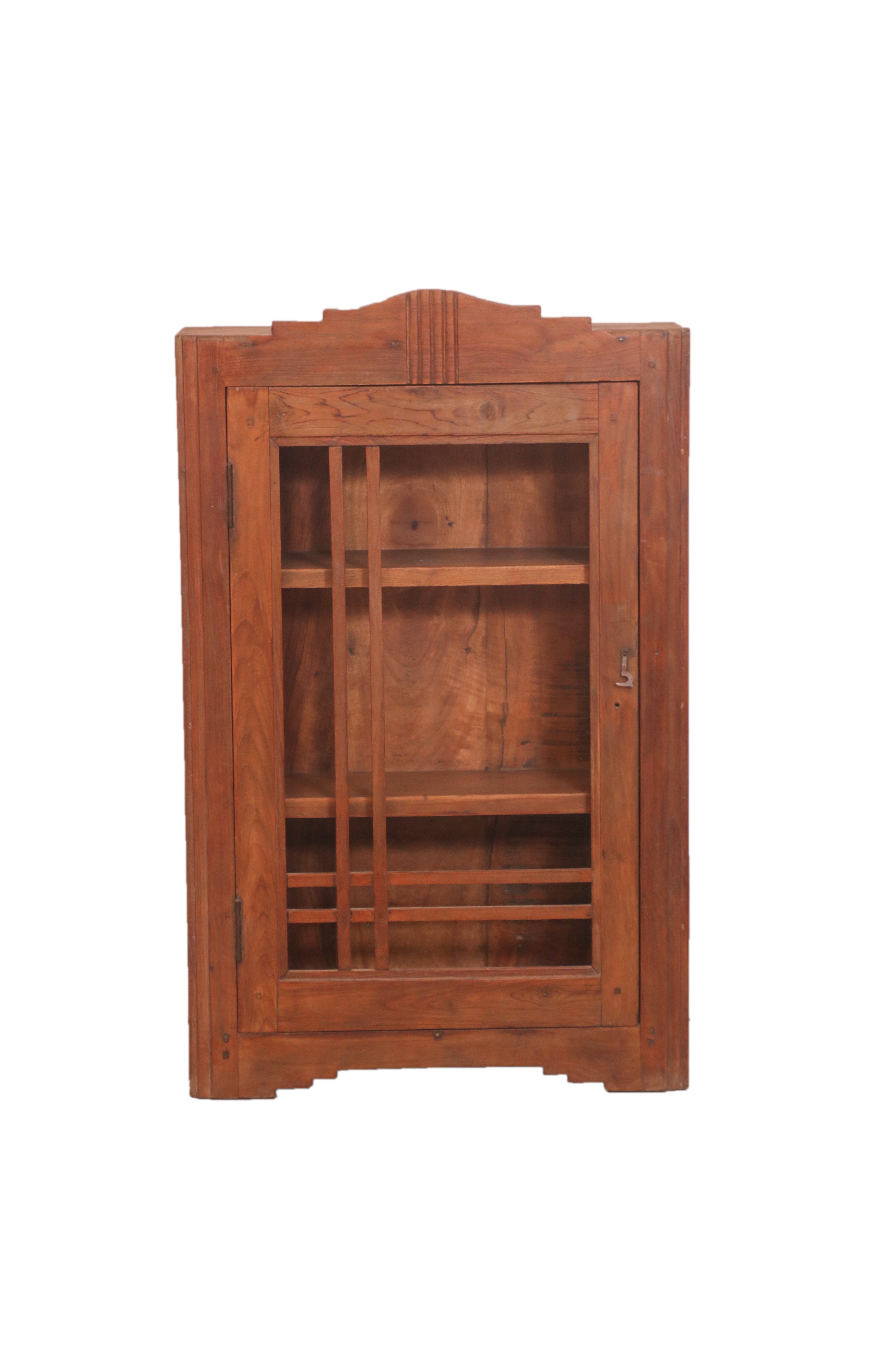 Machette Natural Brown Finished Wooden Handmade Wall Cabinet Wall Cabinet