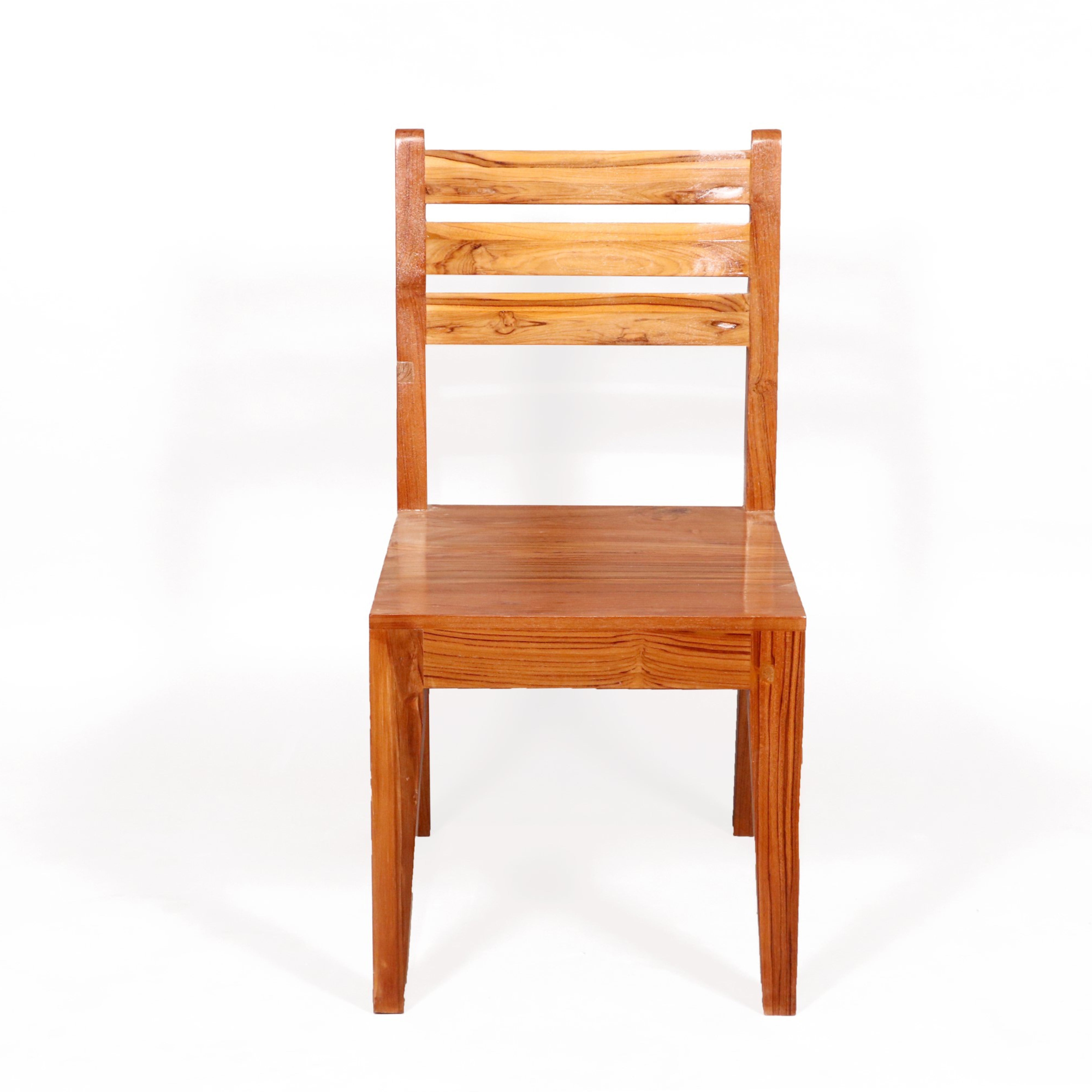 (Set of 2) Teak wood Light tone finish Dining Chair Dining Chair