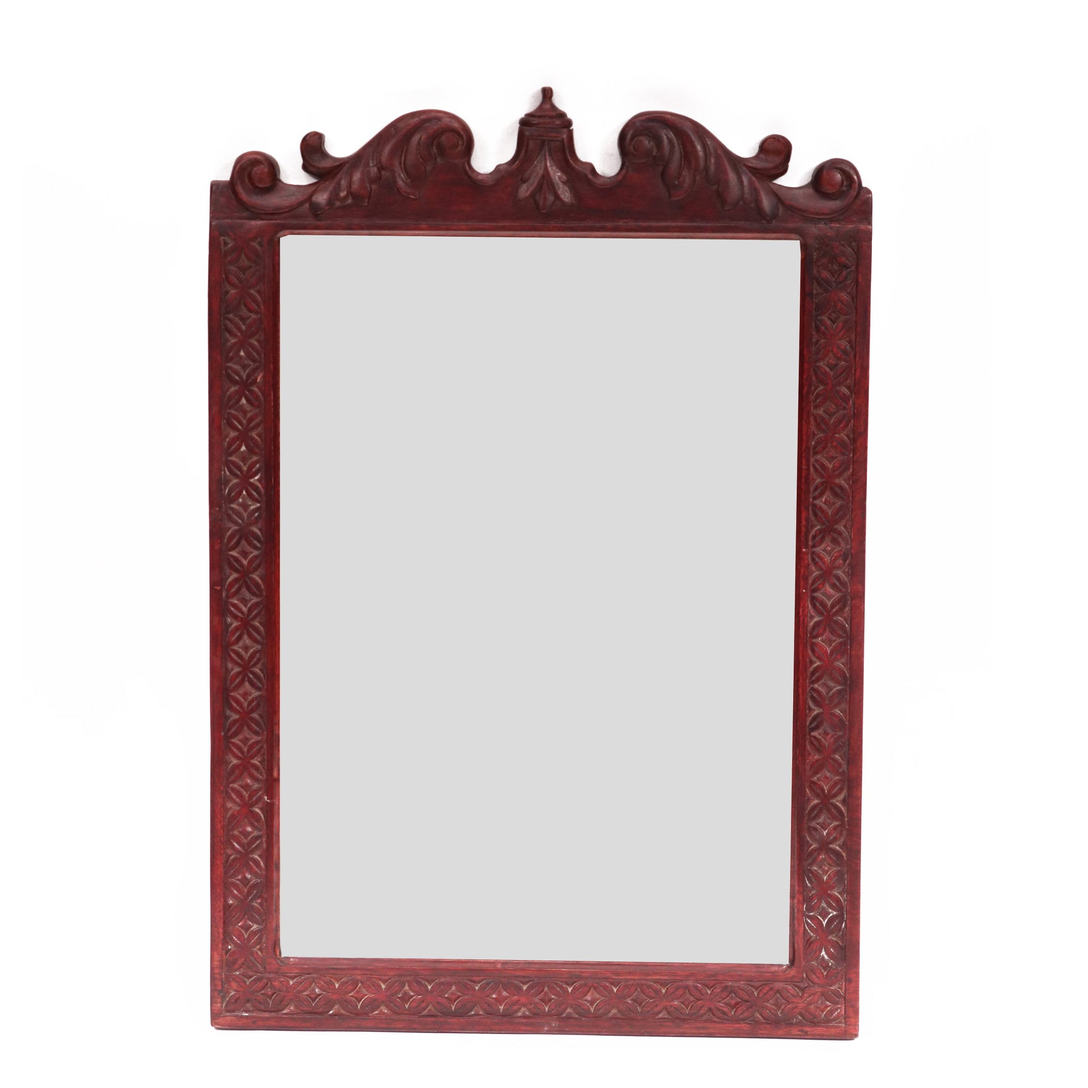 Traditonal design carved wooden boundary mirror Mirror