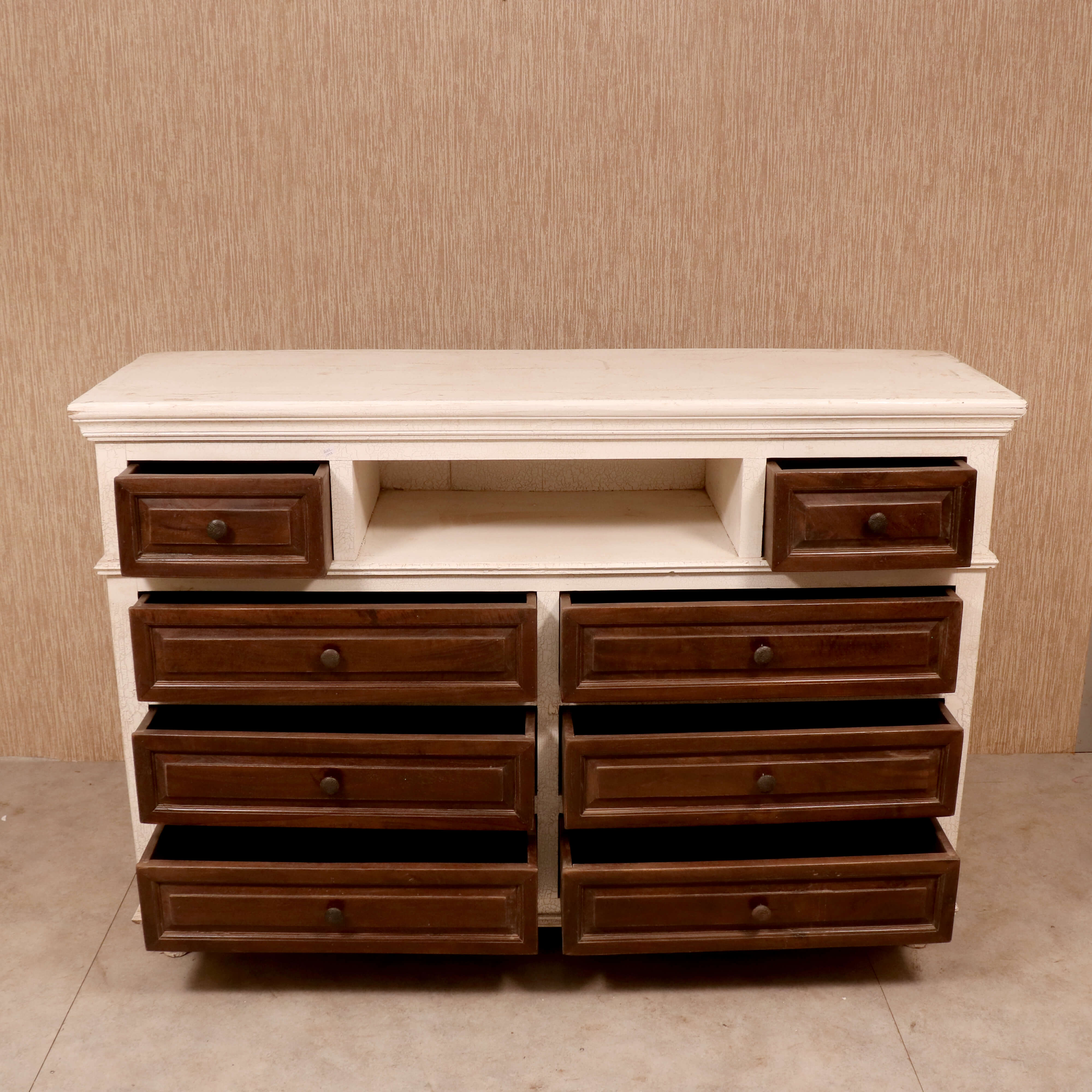 Wide 2+6 Wooden Chest Drawer's Chest