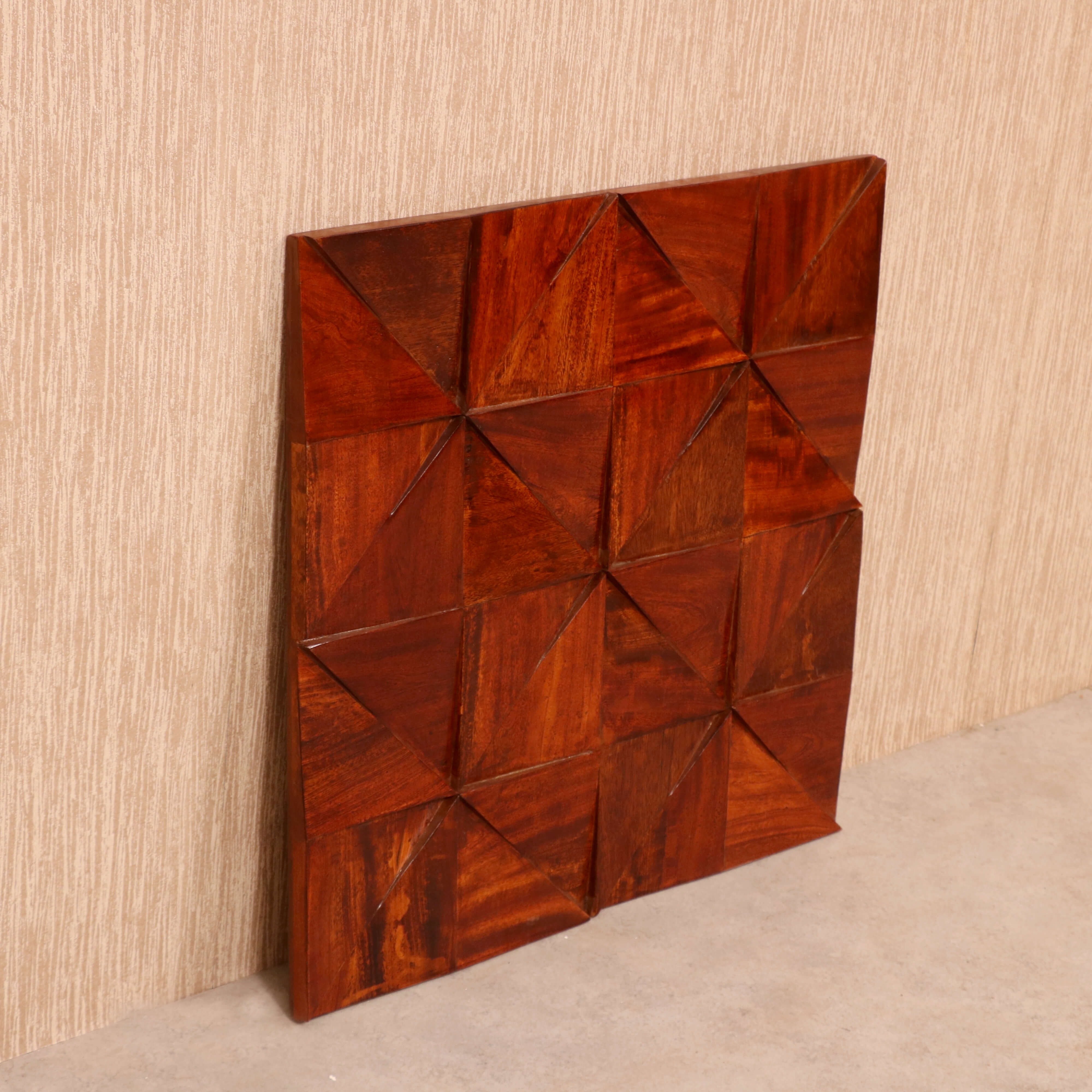 Simple Diamond Wooden Panel Wall Decor