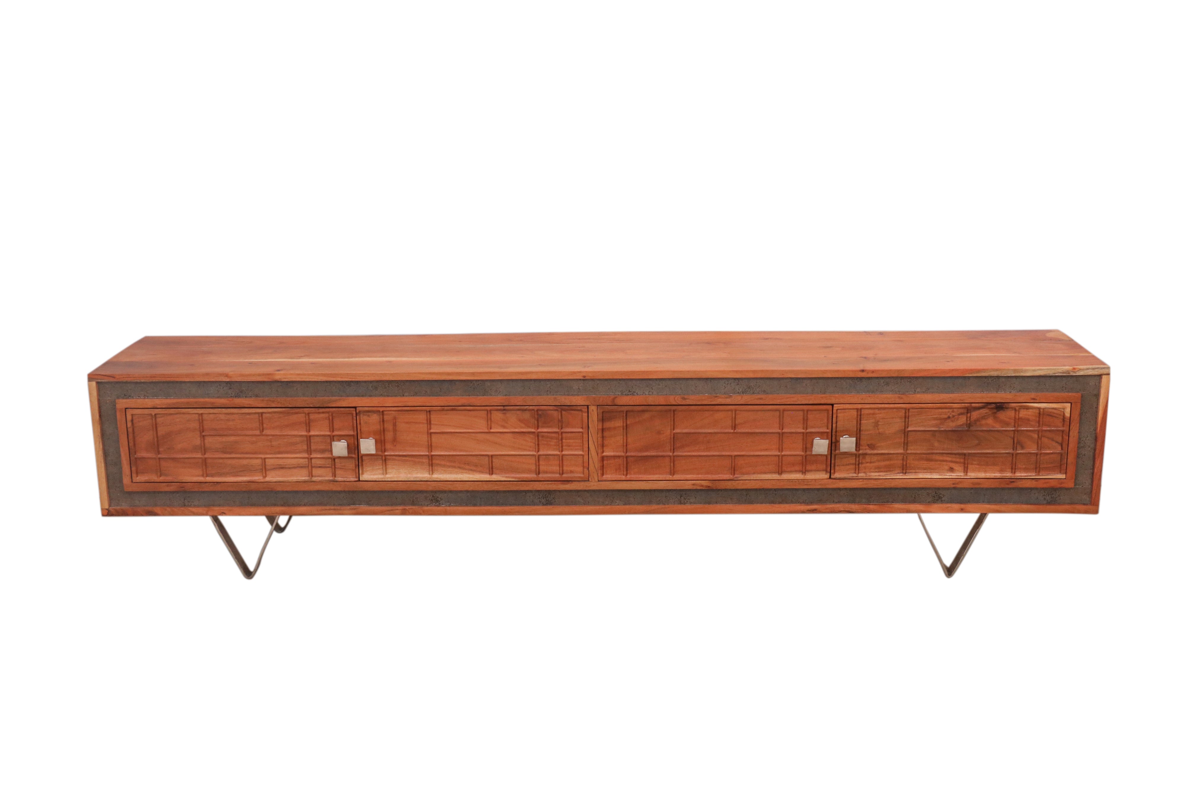 Solid Acacia  Wood Sideboard TV Cabinet for Living Room