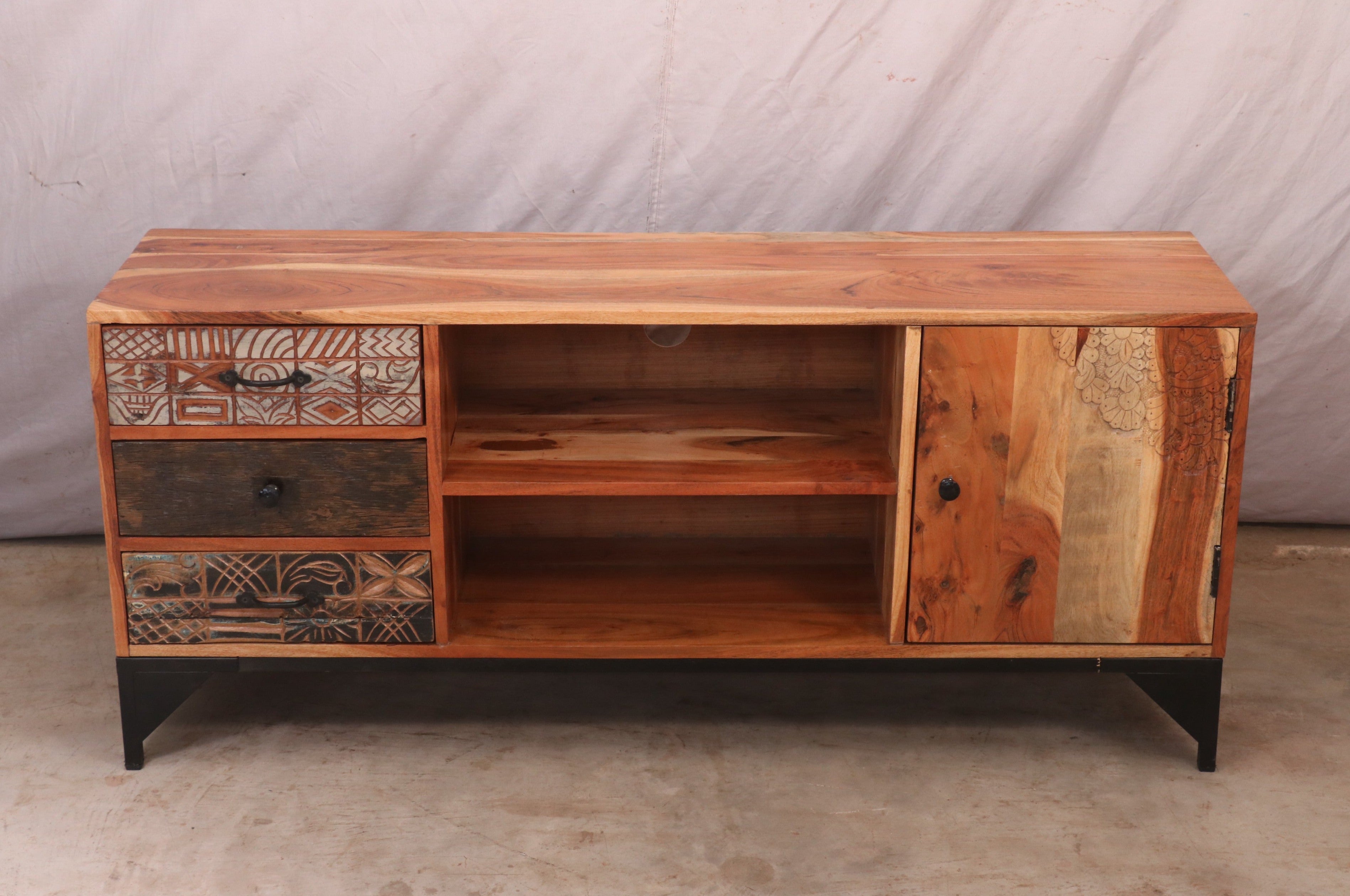 Antique Old Vintage Finish Multispace Wooden Handmade TV Stand Tv stand