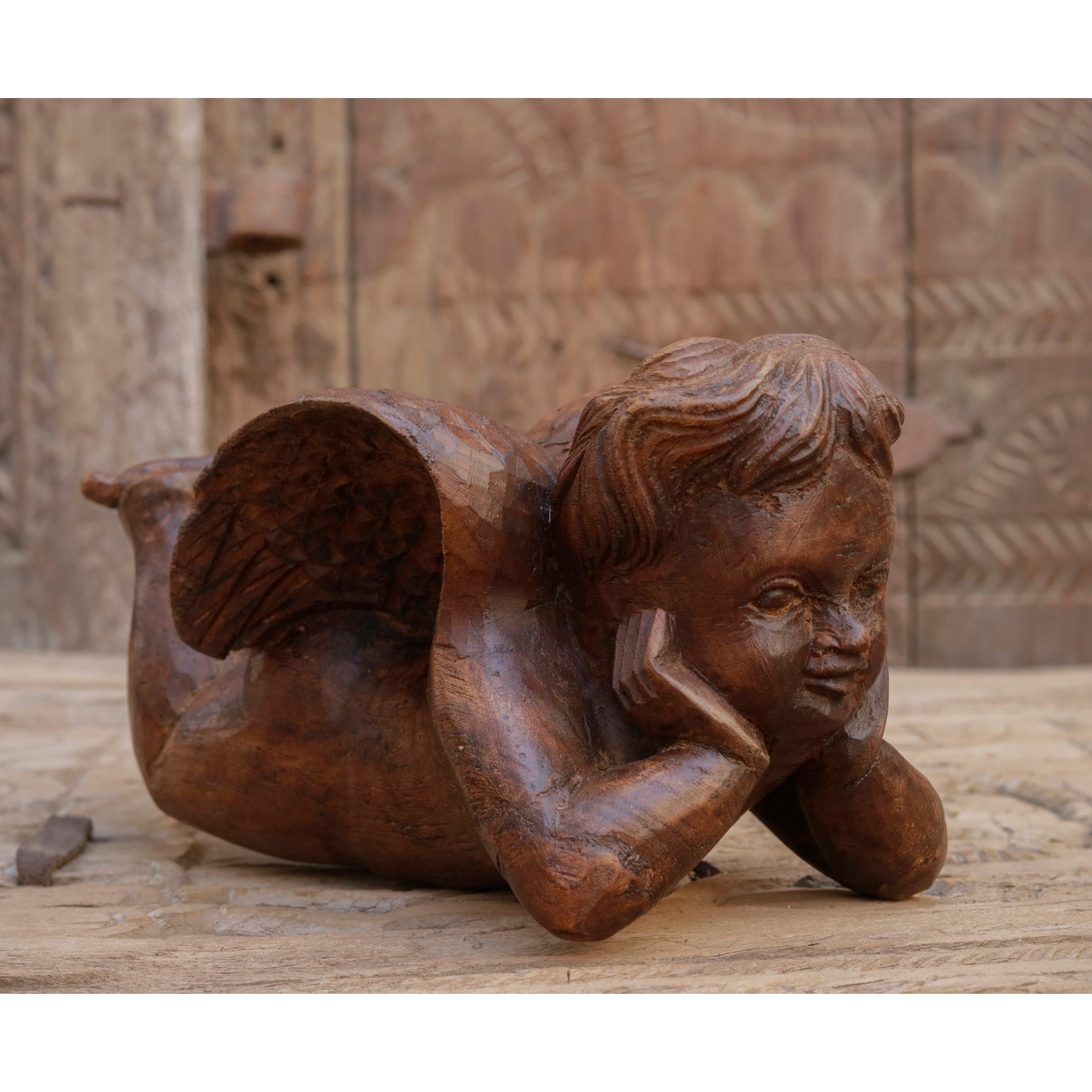 Classic Trever Magical Handmade Wooden Angel Table Decor for Home Traditional Décor