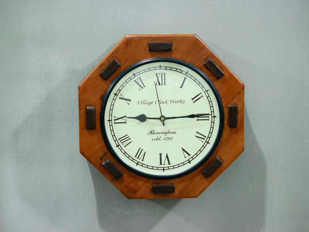 Montage Handmade Wooden Sailor Inspired Clock Clock