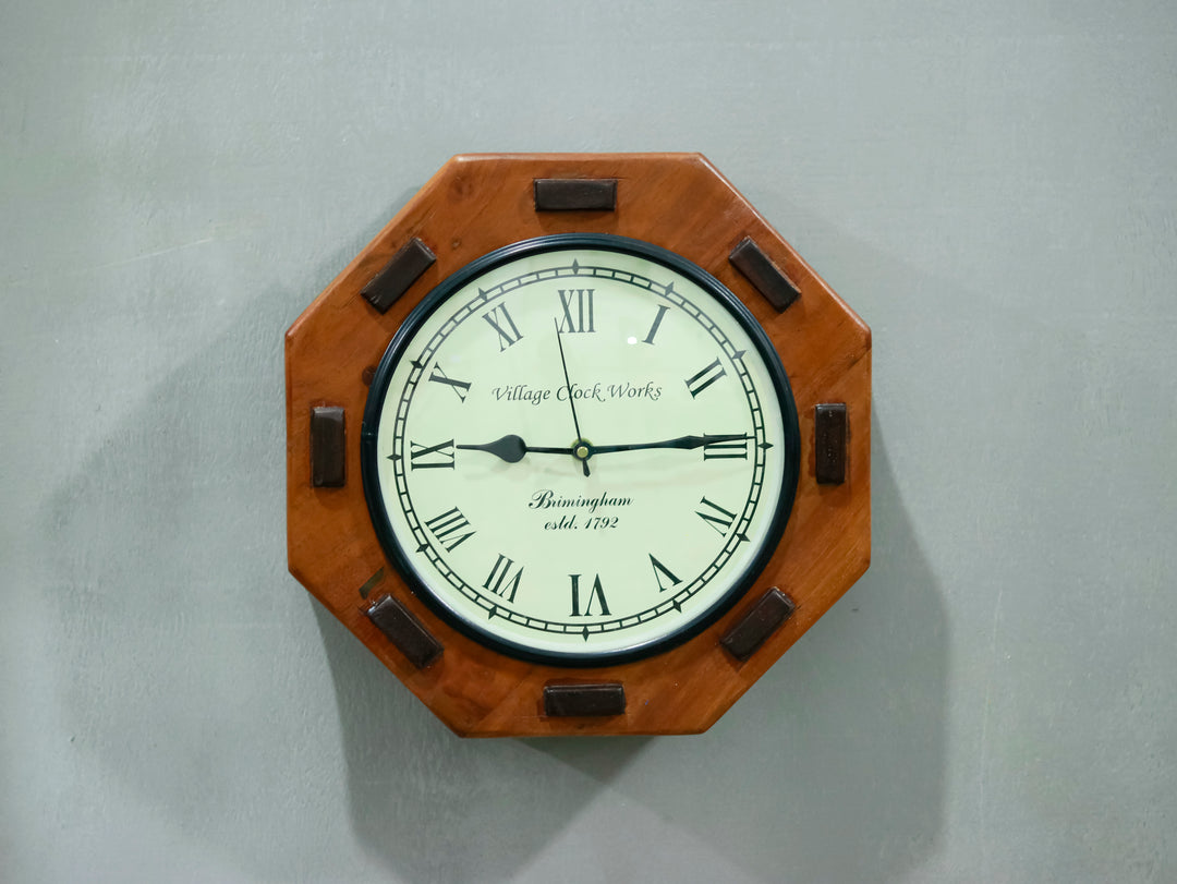 Montage Handmade Wooden Sailor Inspired Clock Clock