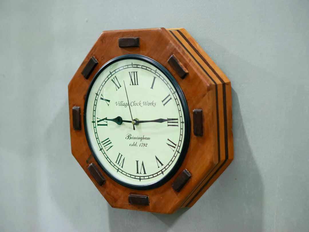 Montage Handmade Wooden Sailor Inspired Clock Clock