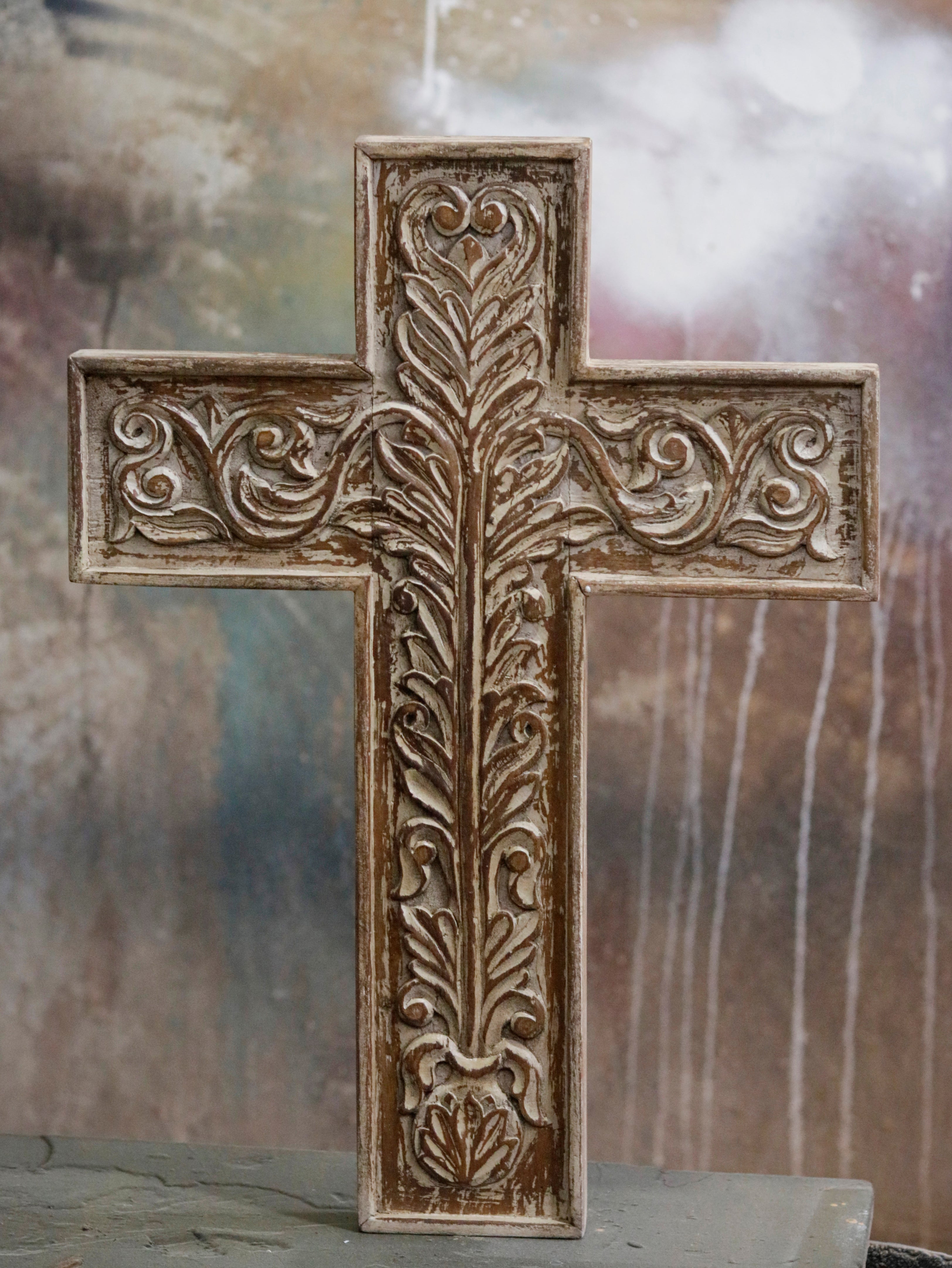 Classic Clever Carved Cross Designed Wooden Handmade Wall Decor Wall Decor