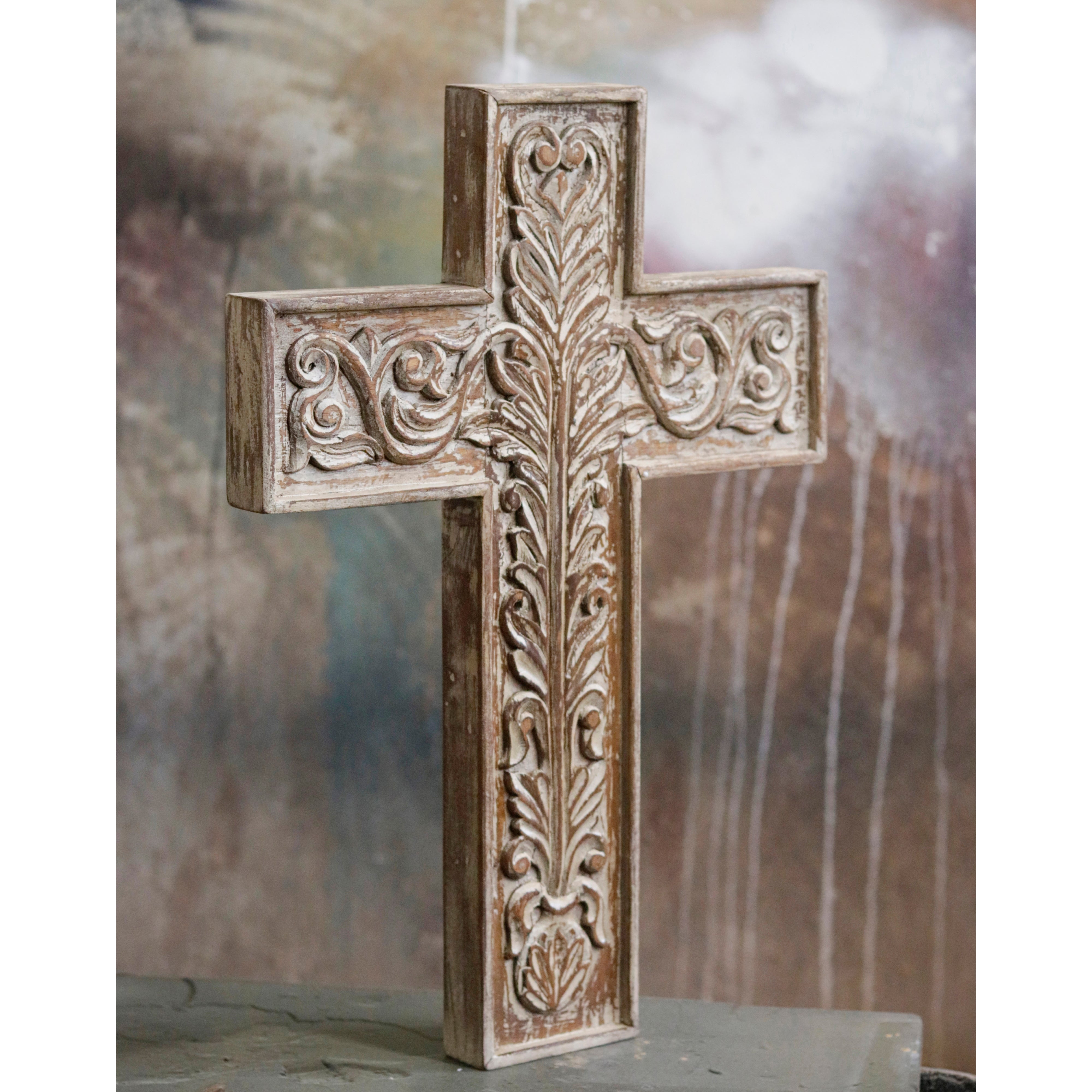 Classic Clever Carved Cross Designed Wooden Handmade Wall Decor Wall Decor