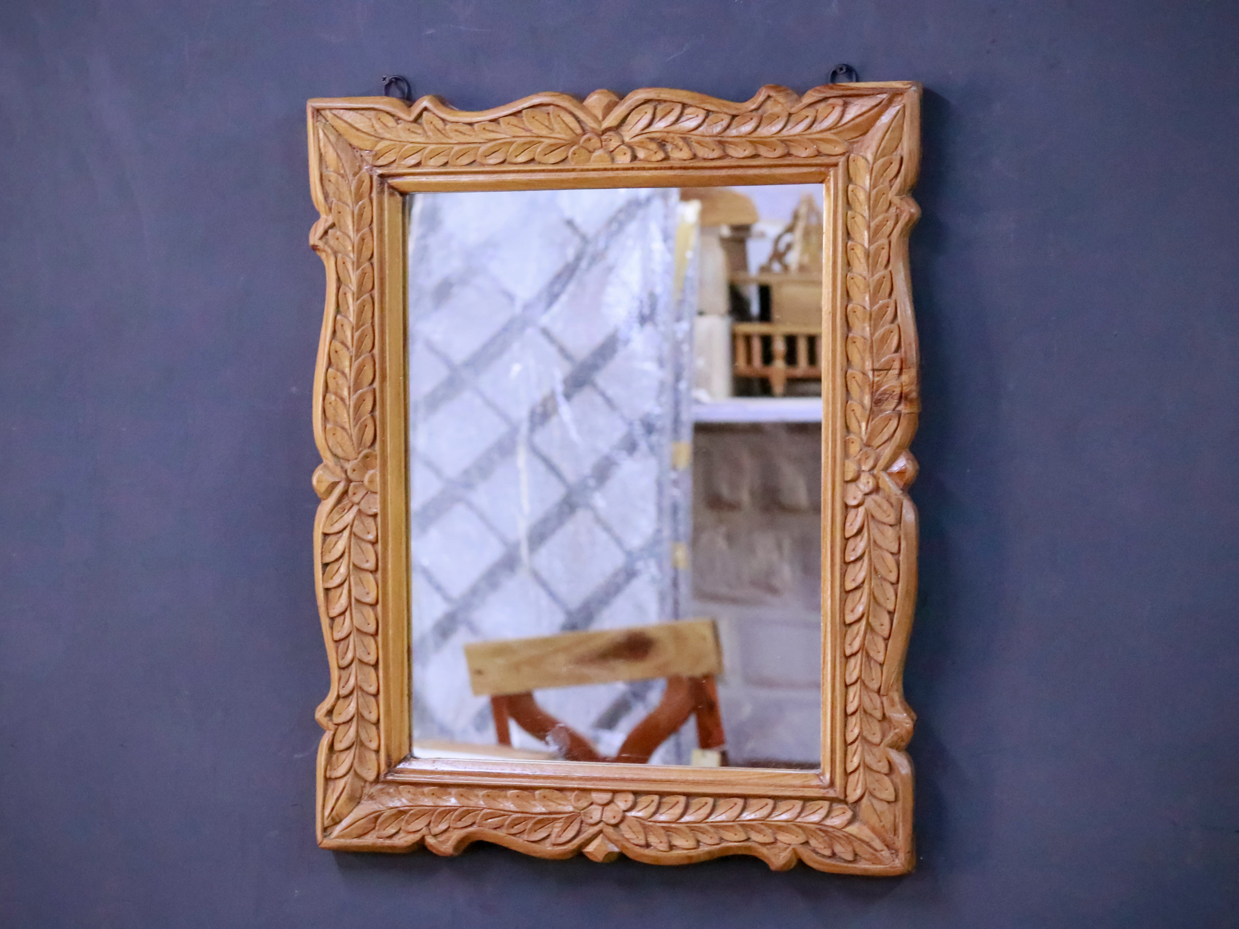 Folk Style Carved Mirror Frame Mirror