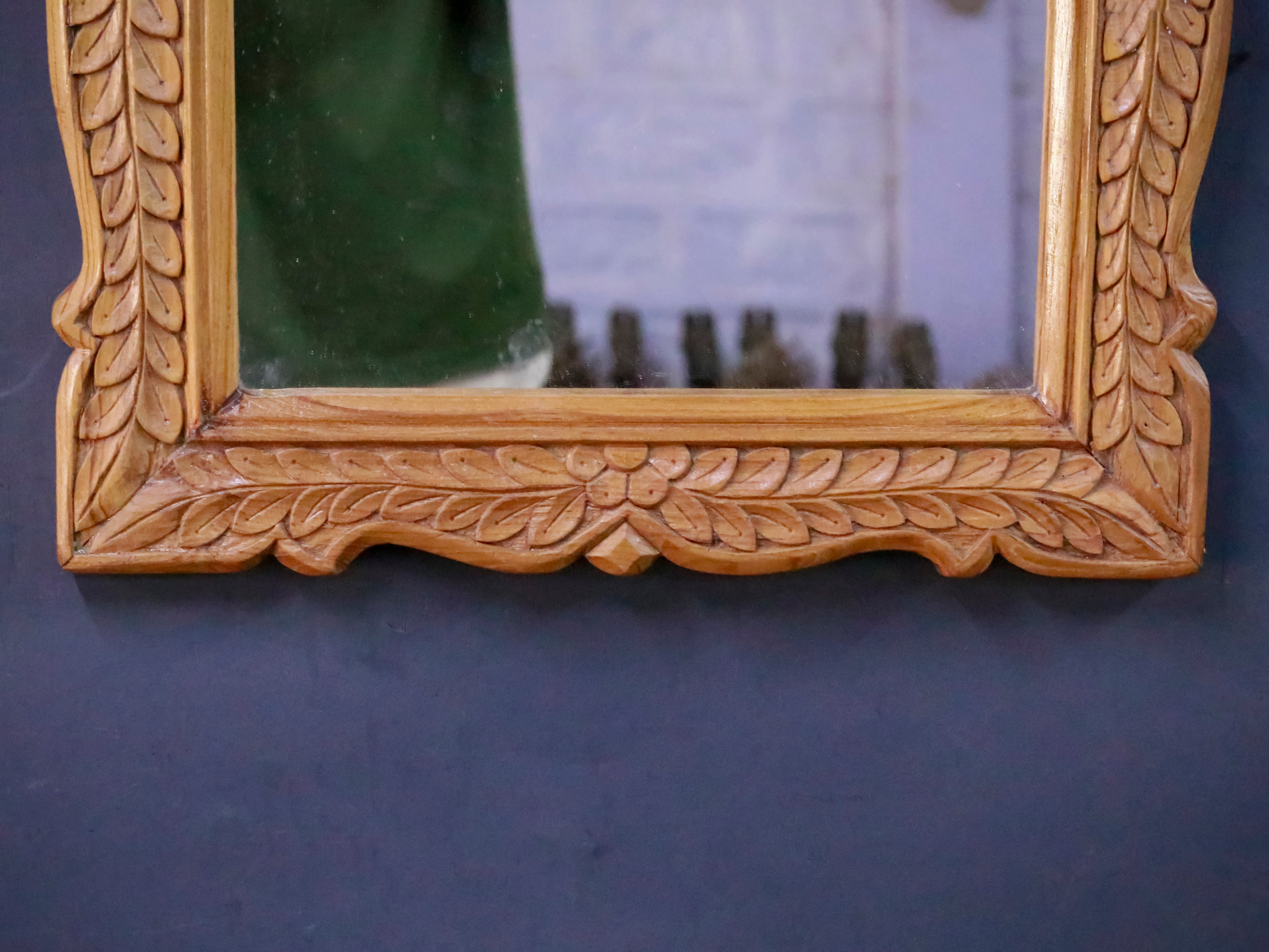 Folk Style Carved Mirror Frame Mirror