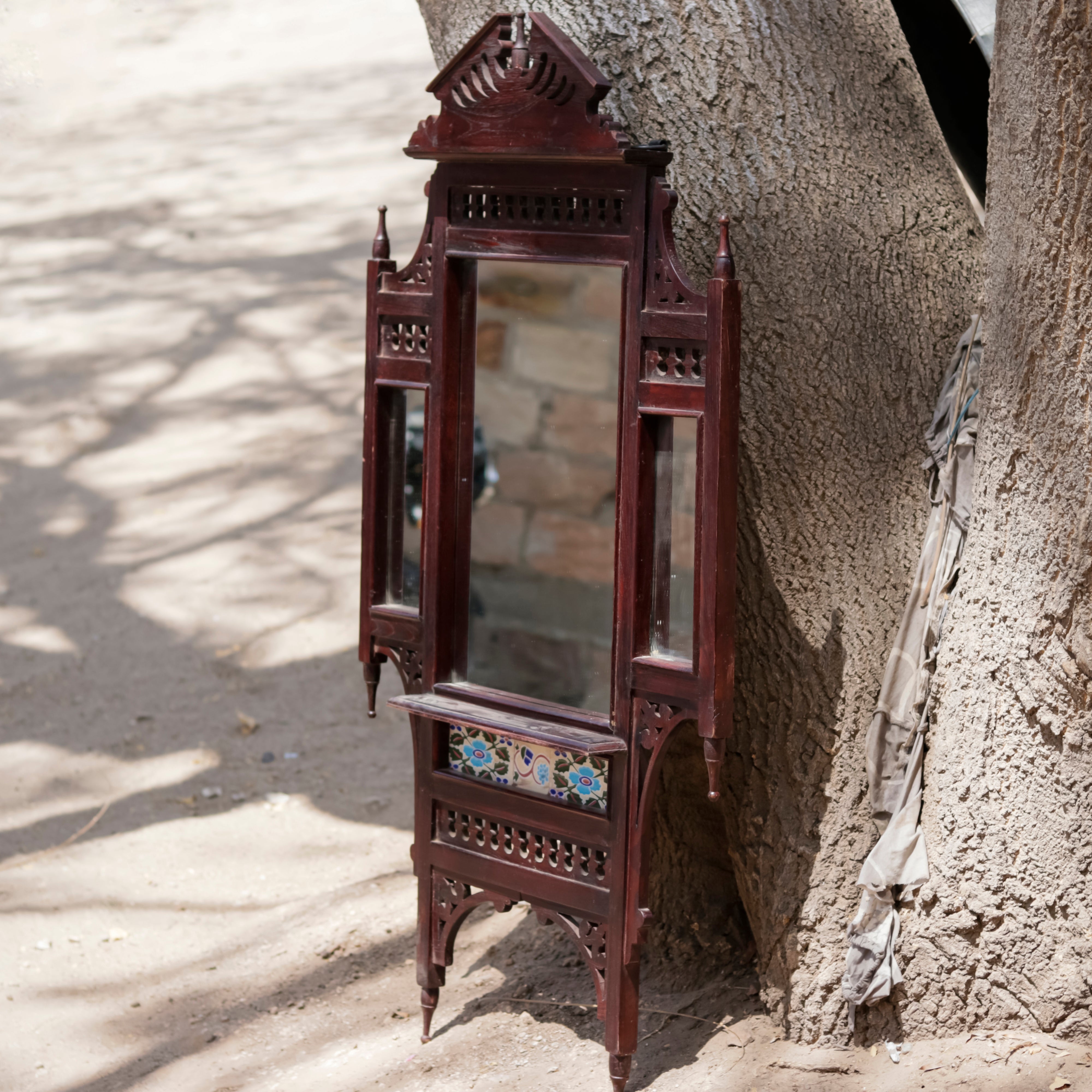 Traditional Teak Mirror Frame Mirror