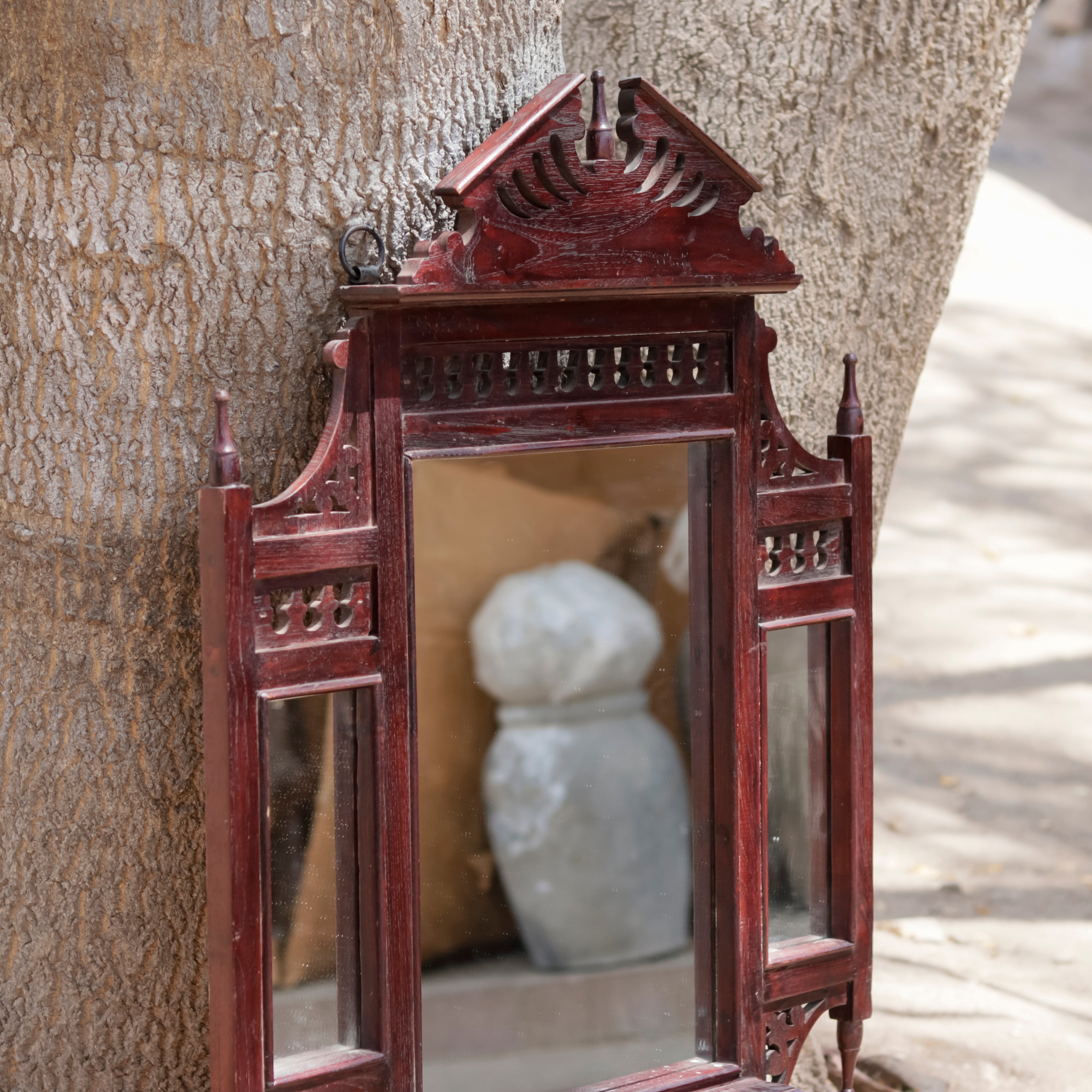 Traditional Teak Mirror Frame Mirror