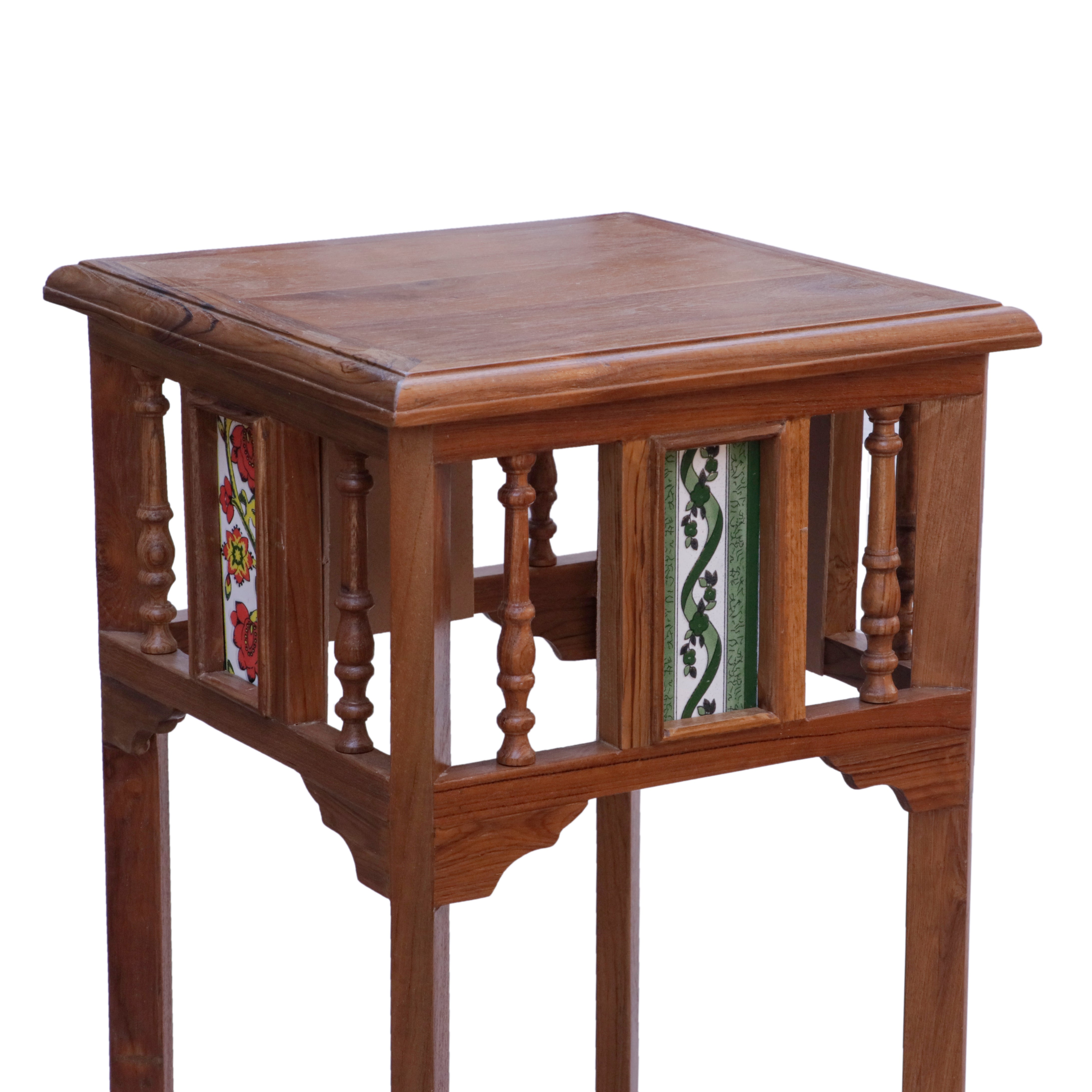 Wide-end Tiled Table End Table