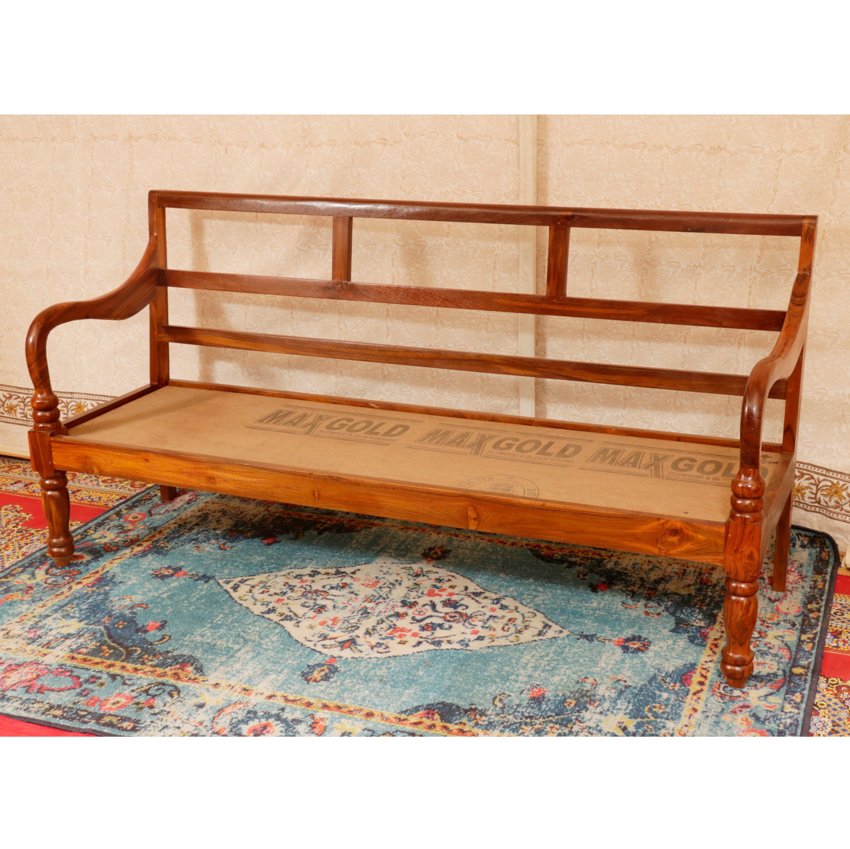 Curved Wooden Bench Bench