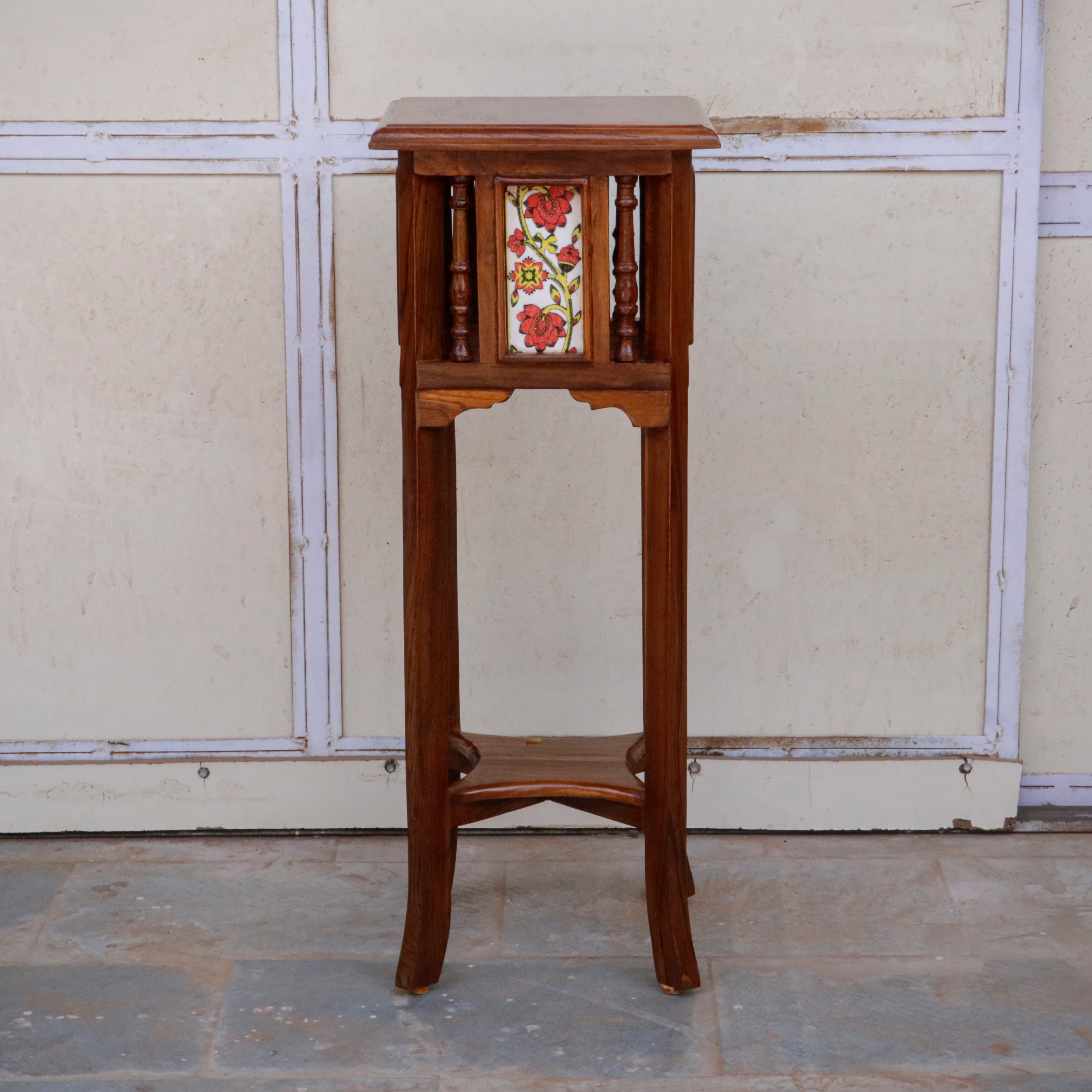 Classic Tiled End Table (11 x 11 x 30 Inch) End Table
