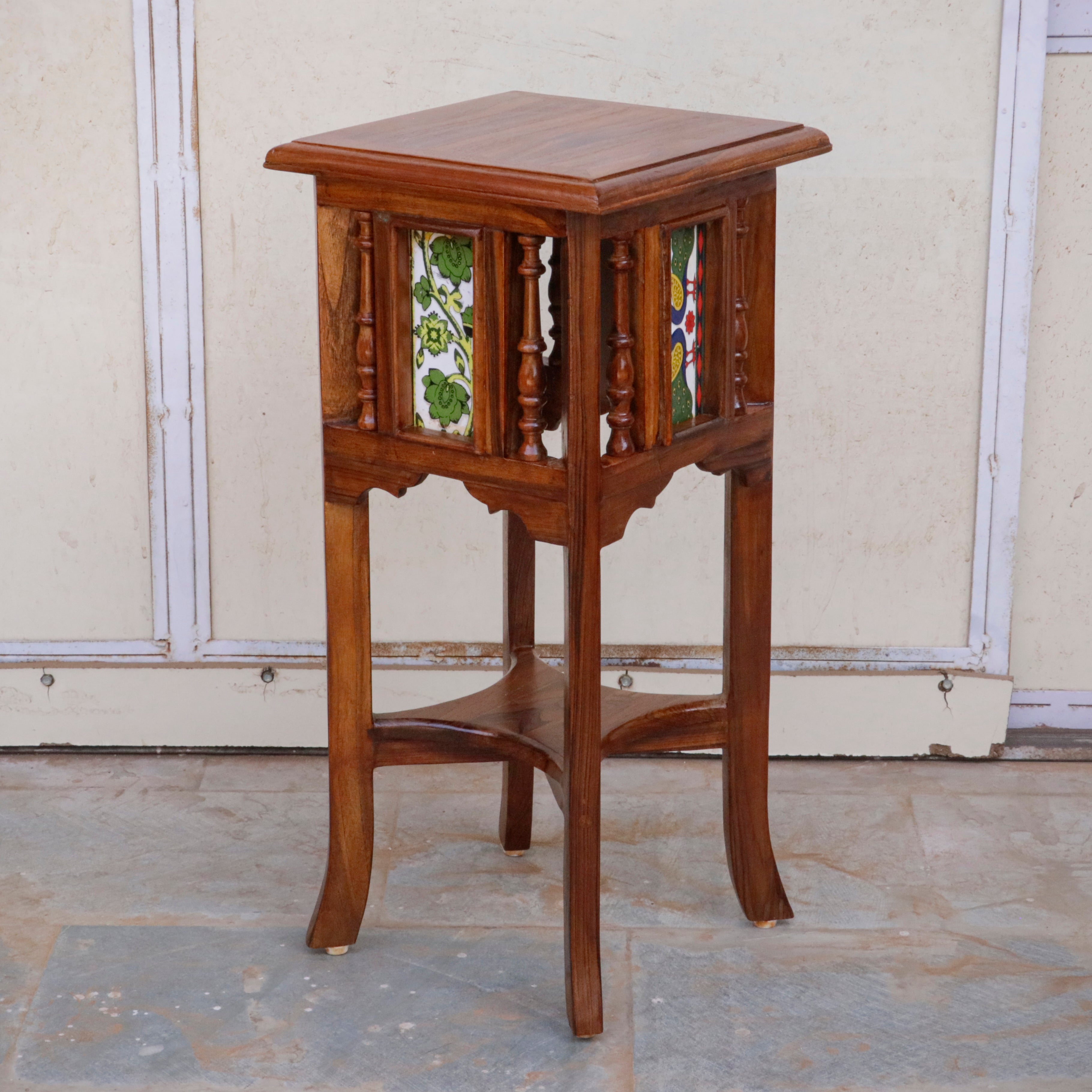 Classic Tiled End Table (11 x 11 x 24 Inch) End Table