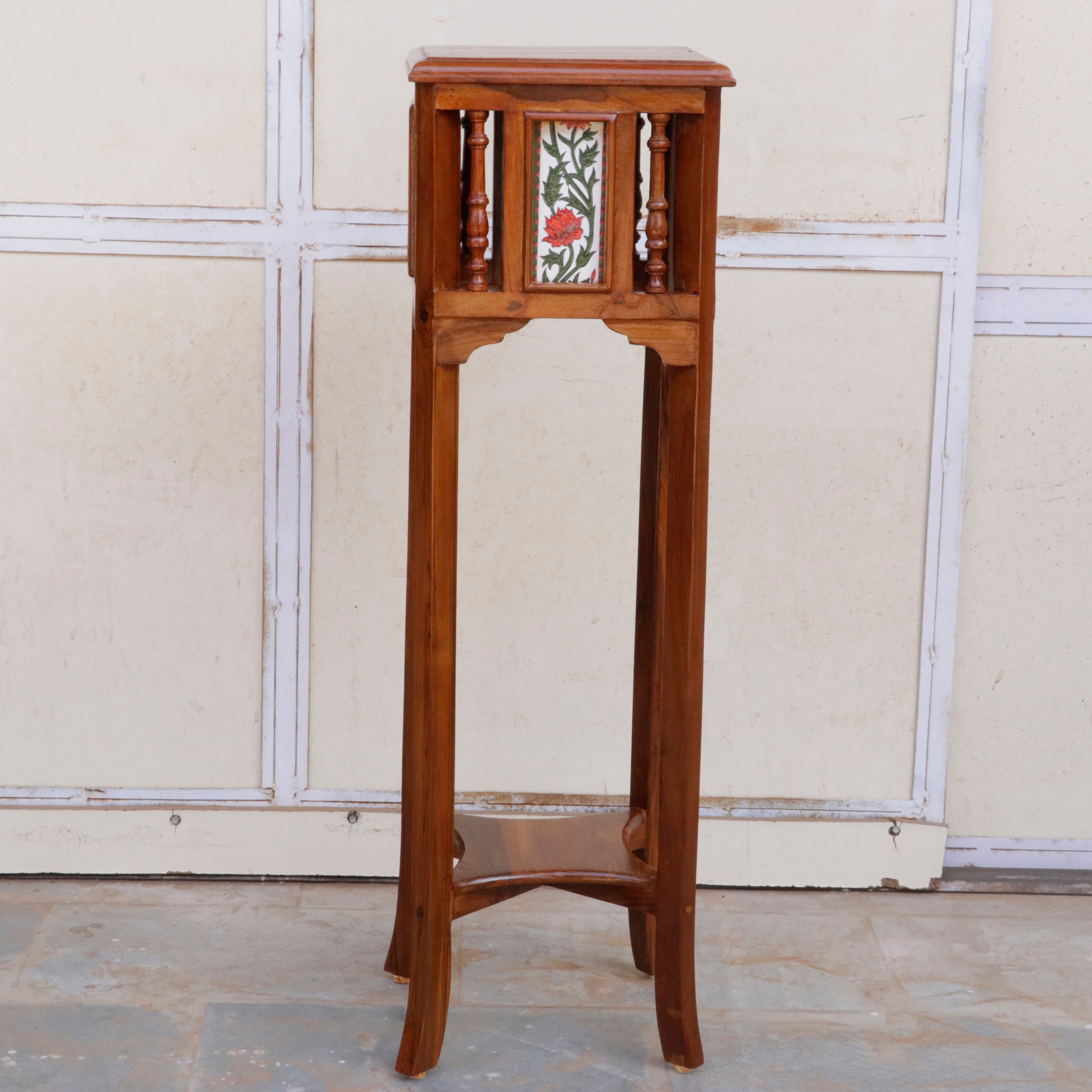 Classic Tiled End Table (11 x 11 x 36 Inch) End Table