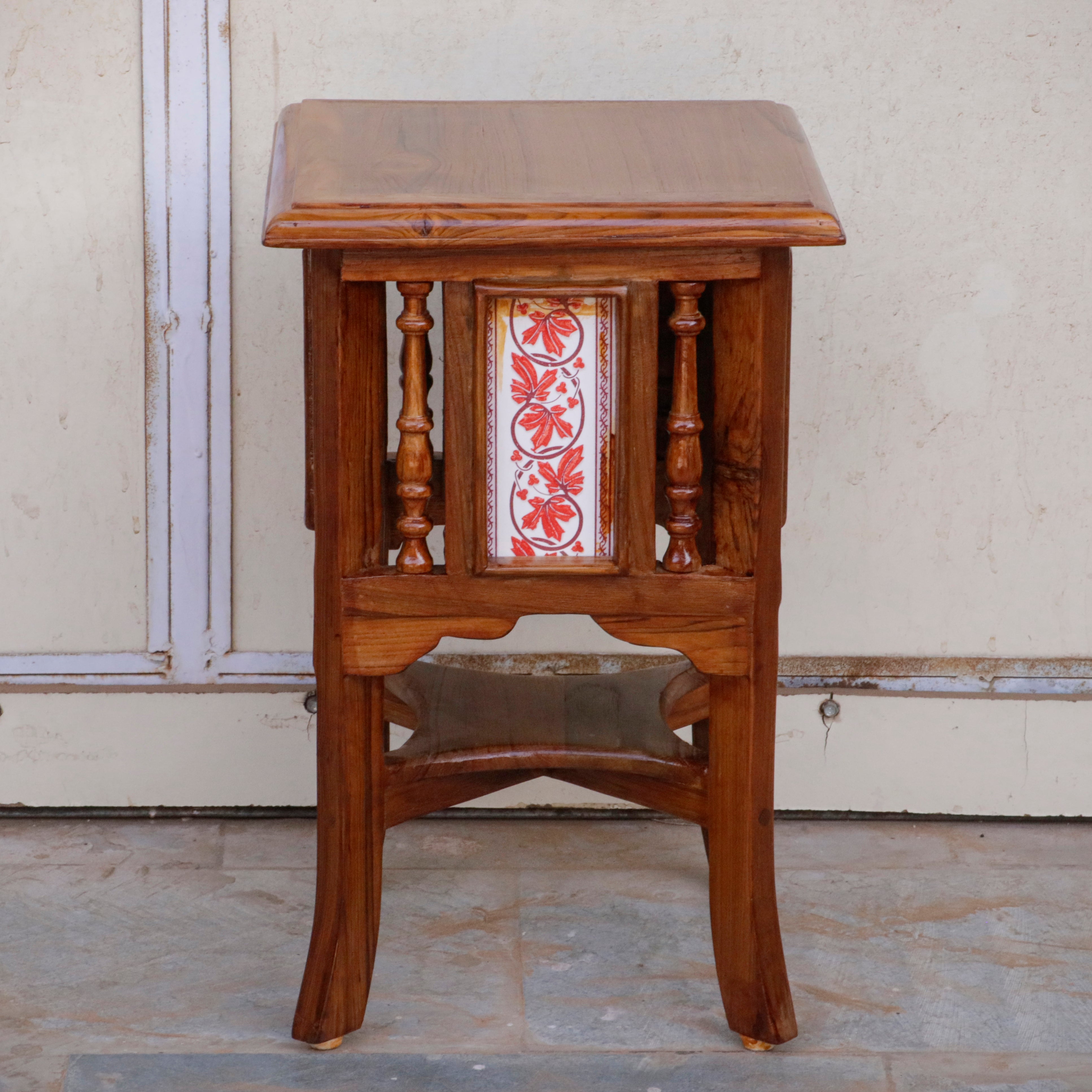 Classic Tiled End Table (11 x 11 x 18 Inch) End Table