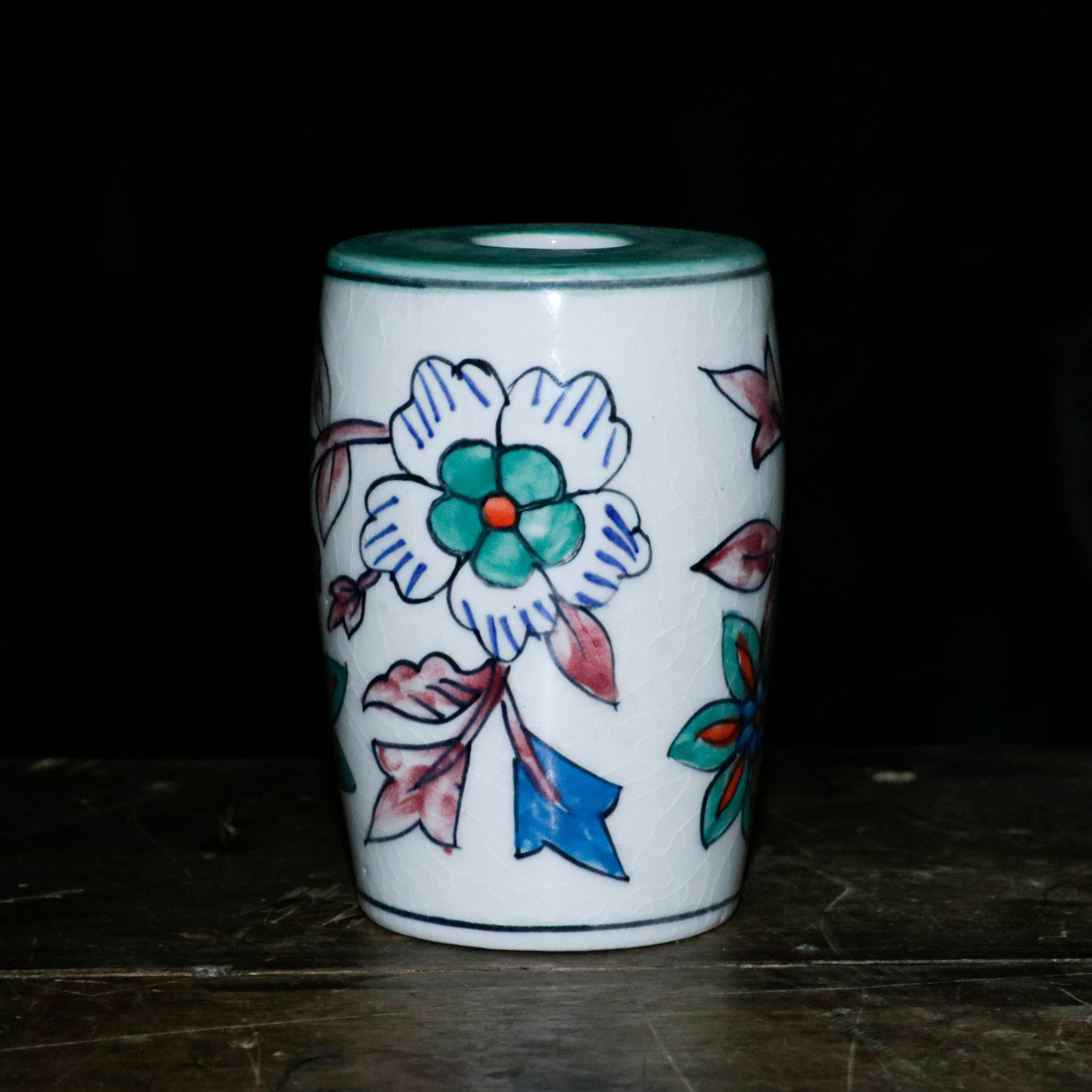 Meriotic Old Fusion Flower Hand-Painted Ceramic Flower Pot Vase