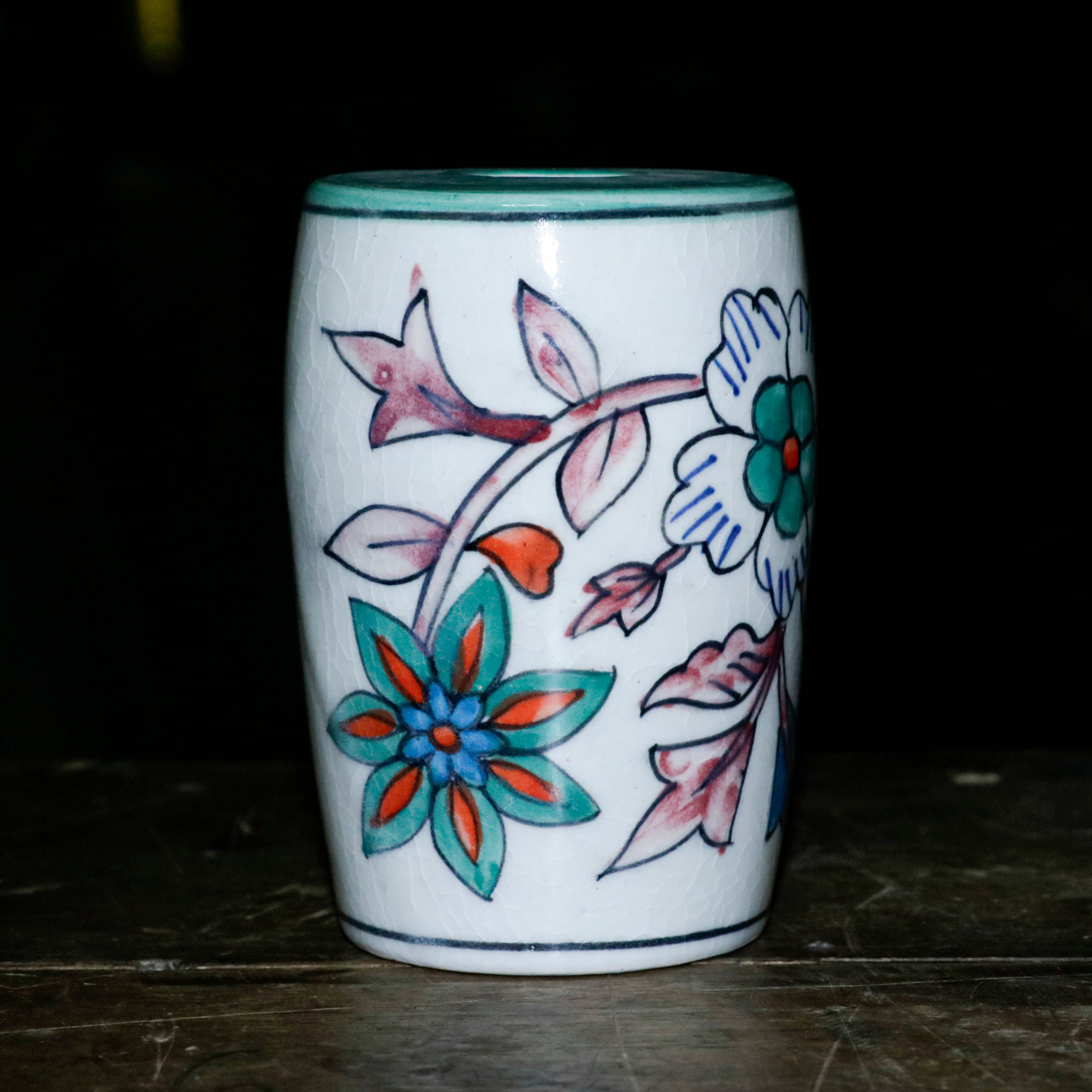 Meriotic Old Fusion Flower Hand-Painted Ceramic Flower Pot Vase